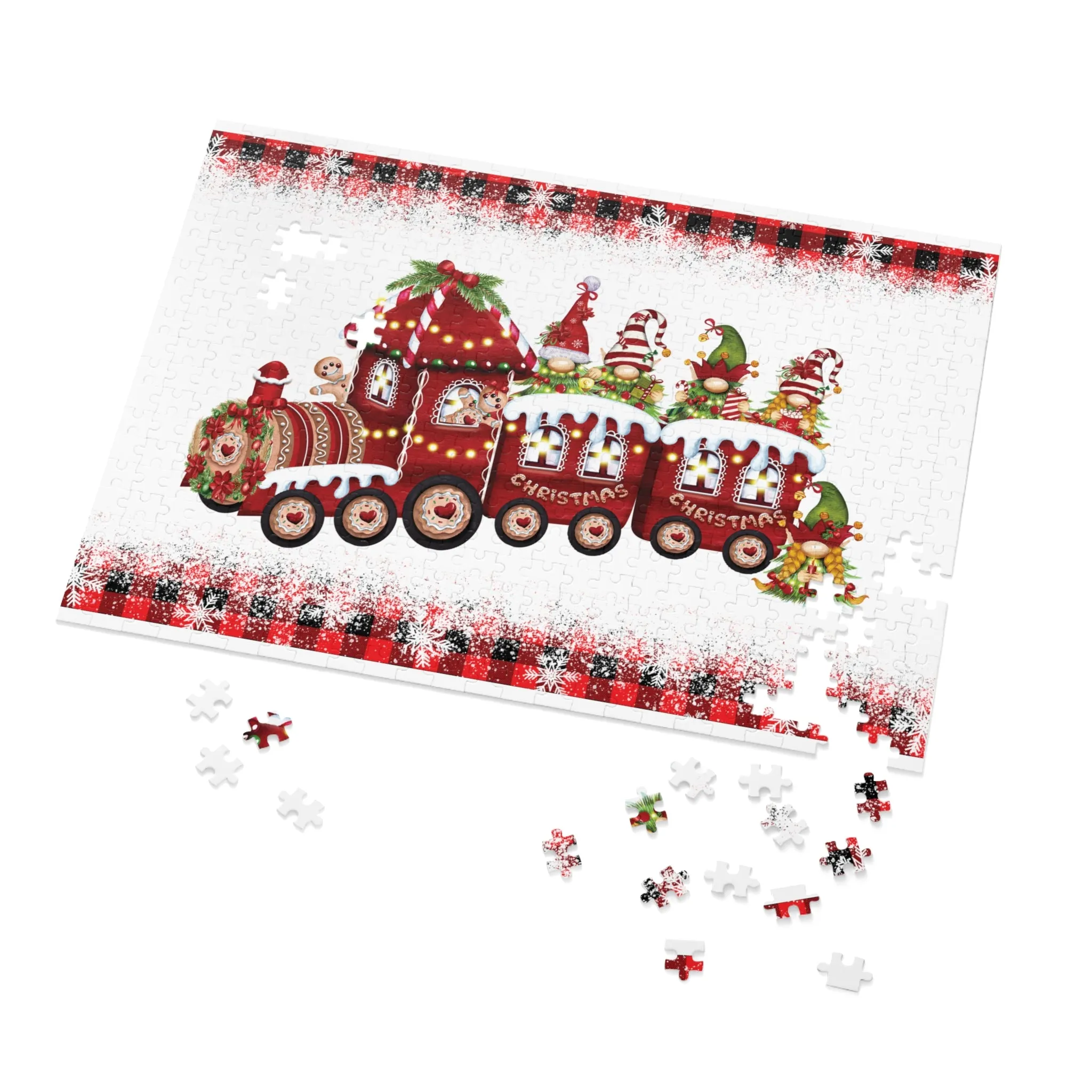 Jigsaw Puzzle, Christmas, Train, Personalised/Non-Personalised (30, 110, 252, 500,1000-Piece)