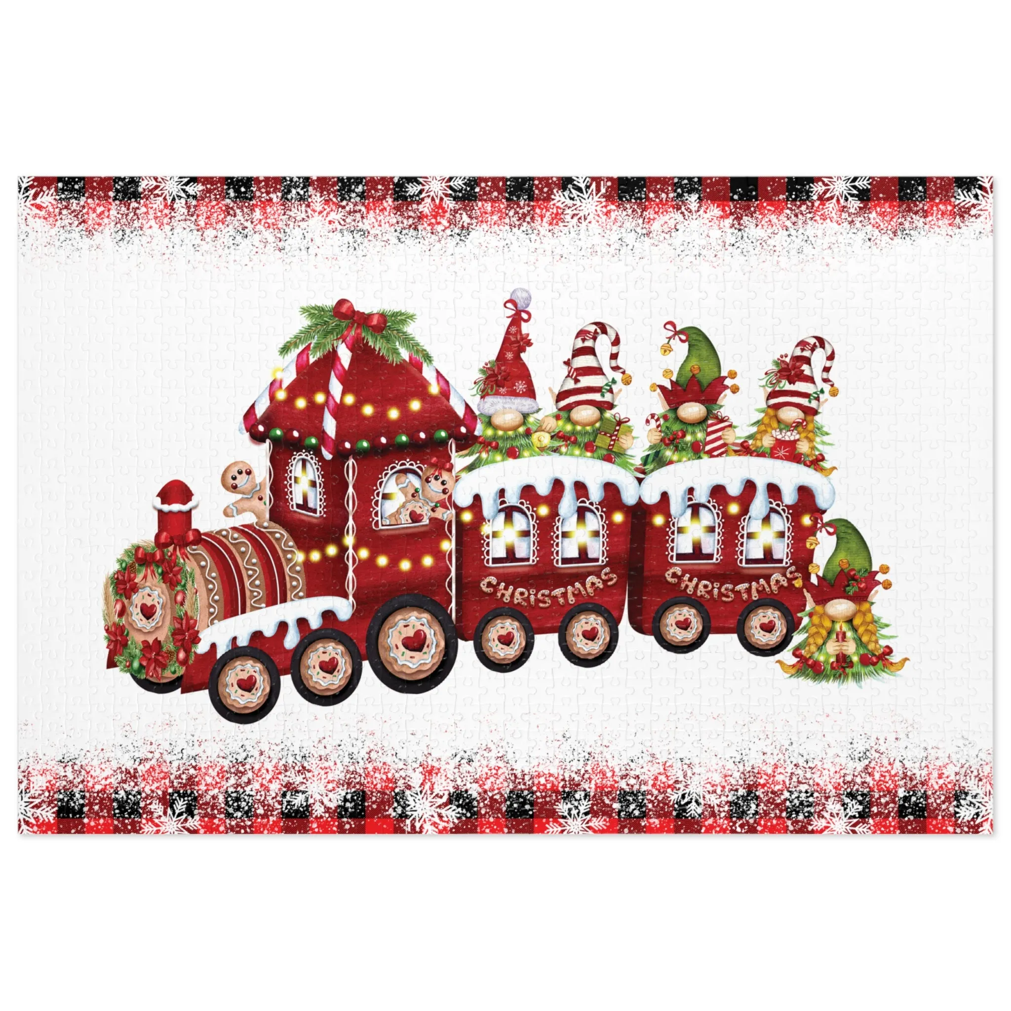 Jigsaw Puzzle, Christmas, Train, Personalised/Non-Personalised (30, 110, 252, 500,1000-Piece)