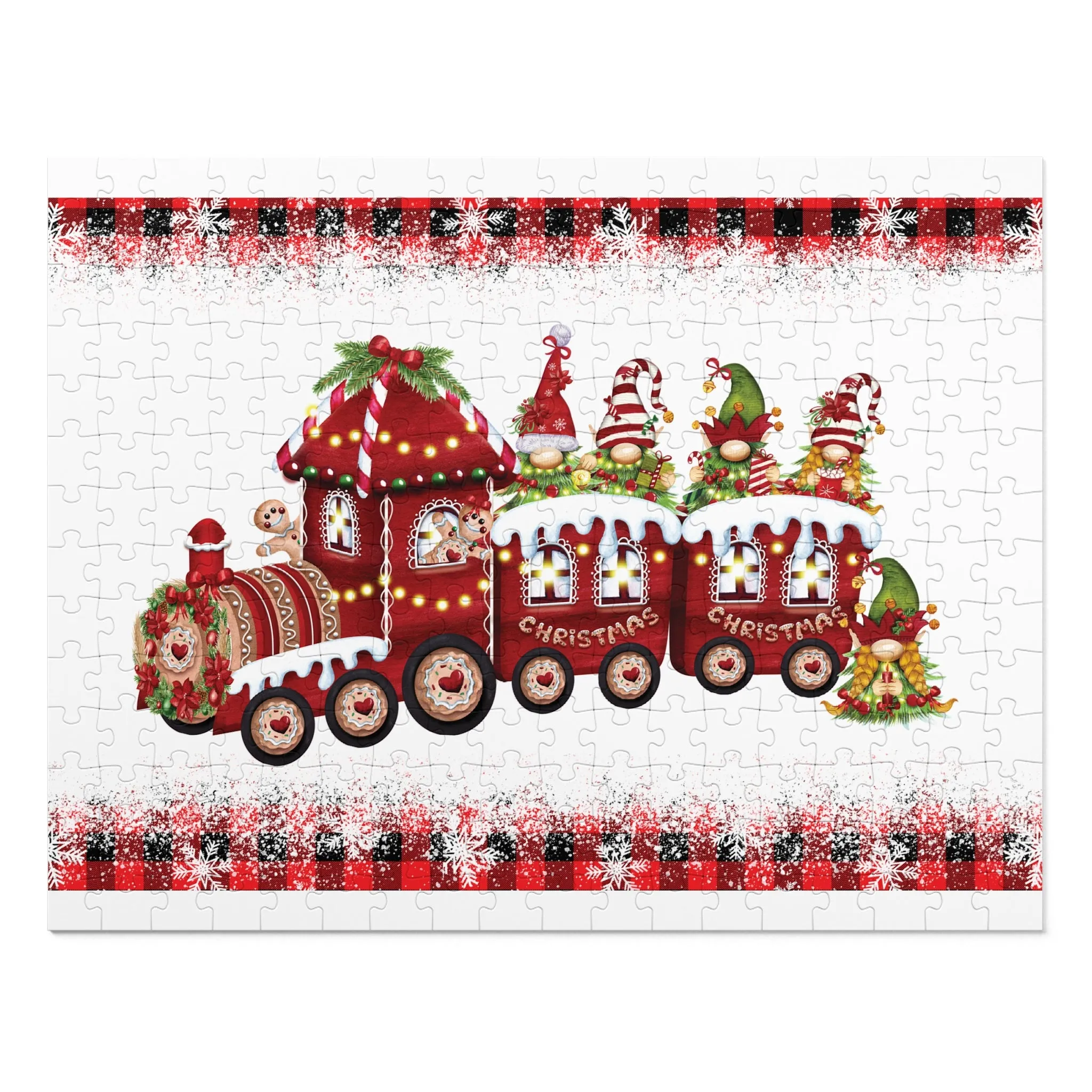 Jigsaw Puzzle, Christmas, Train, Personalised/Non-Personalised (30, 110, 252, 500,1000-Piece)