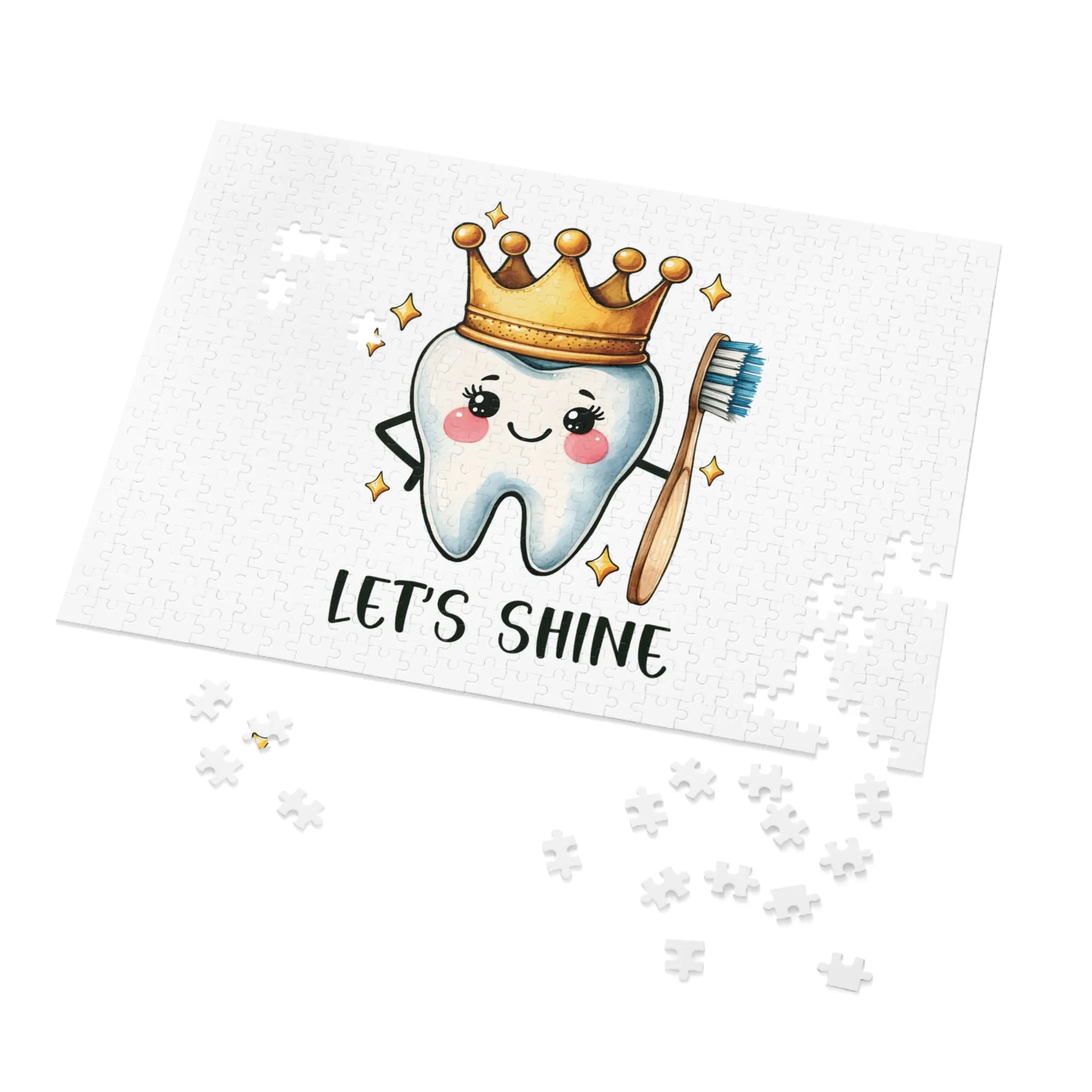 Jigsaw Puzzle, Dentist, Tooth, Let's Shine, Personalised/Non-Personalised (30, 110, 252, 500,1000-Piece)