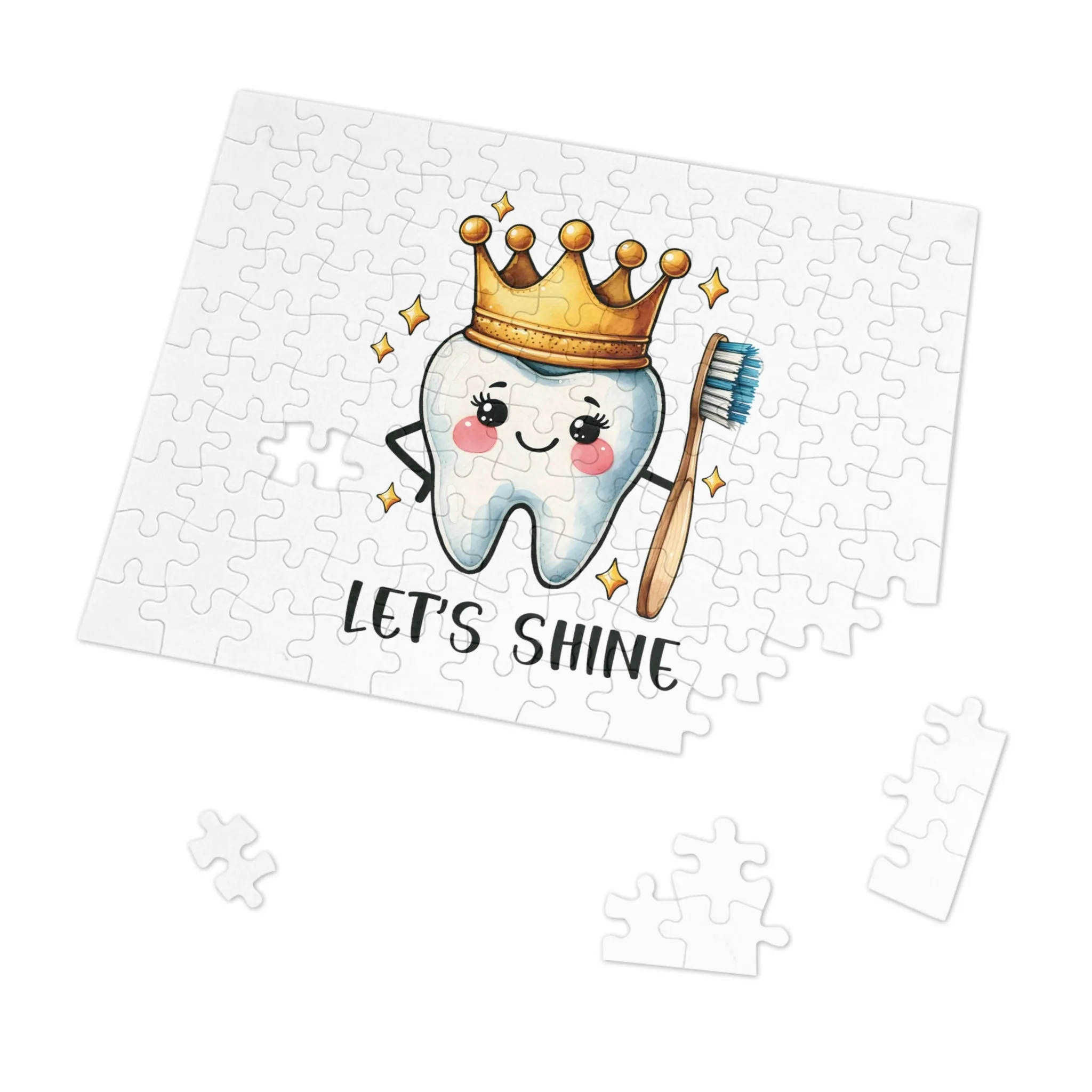 Jigsaw Puzzle, Dentist, Tooth, Let's Shine, Personalised/Non-Personalised (30, 110, 252, 500,1000-Piece)