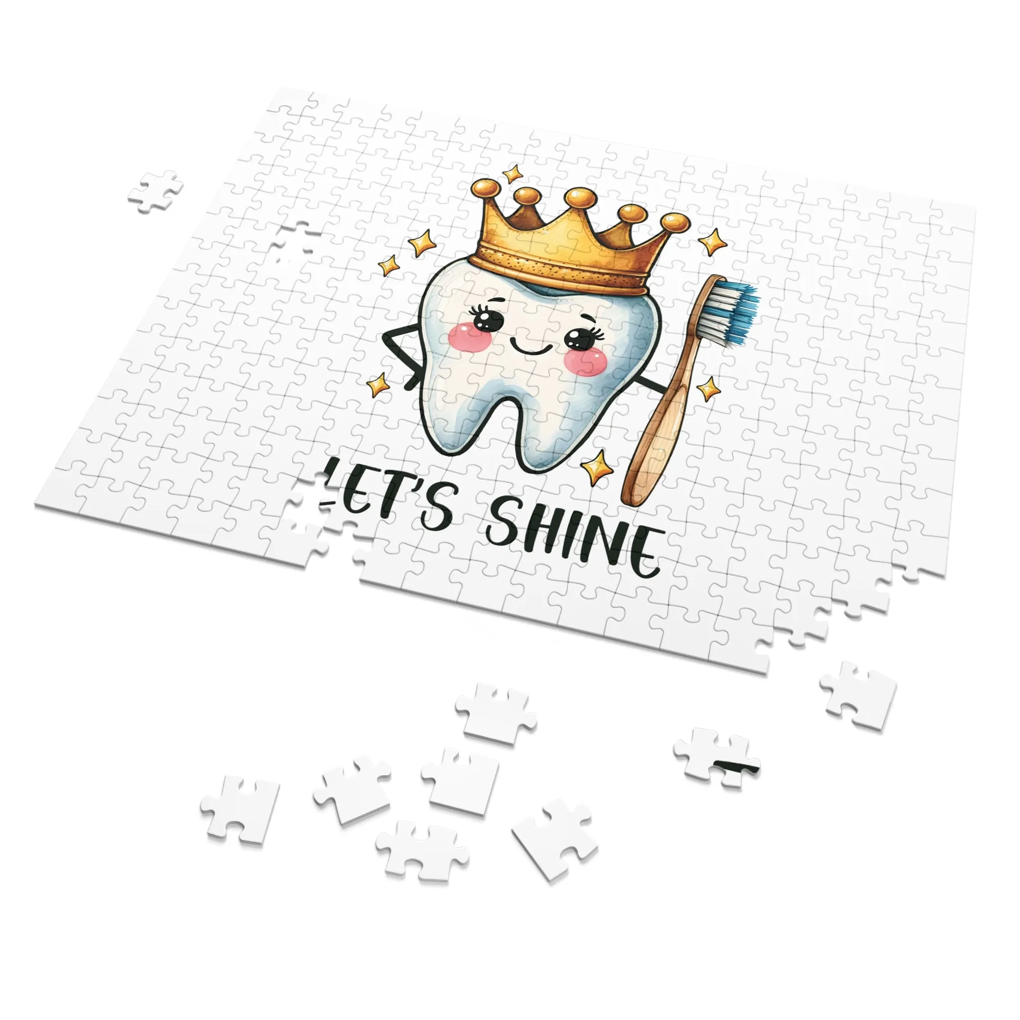 Jigsaw Puzzle, Dentist, Tooth, Let's Shine, Personalised/Non-Personalised (30, 110, 252, 500,1000-Piece)