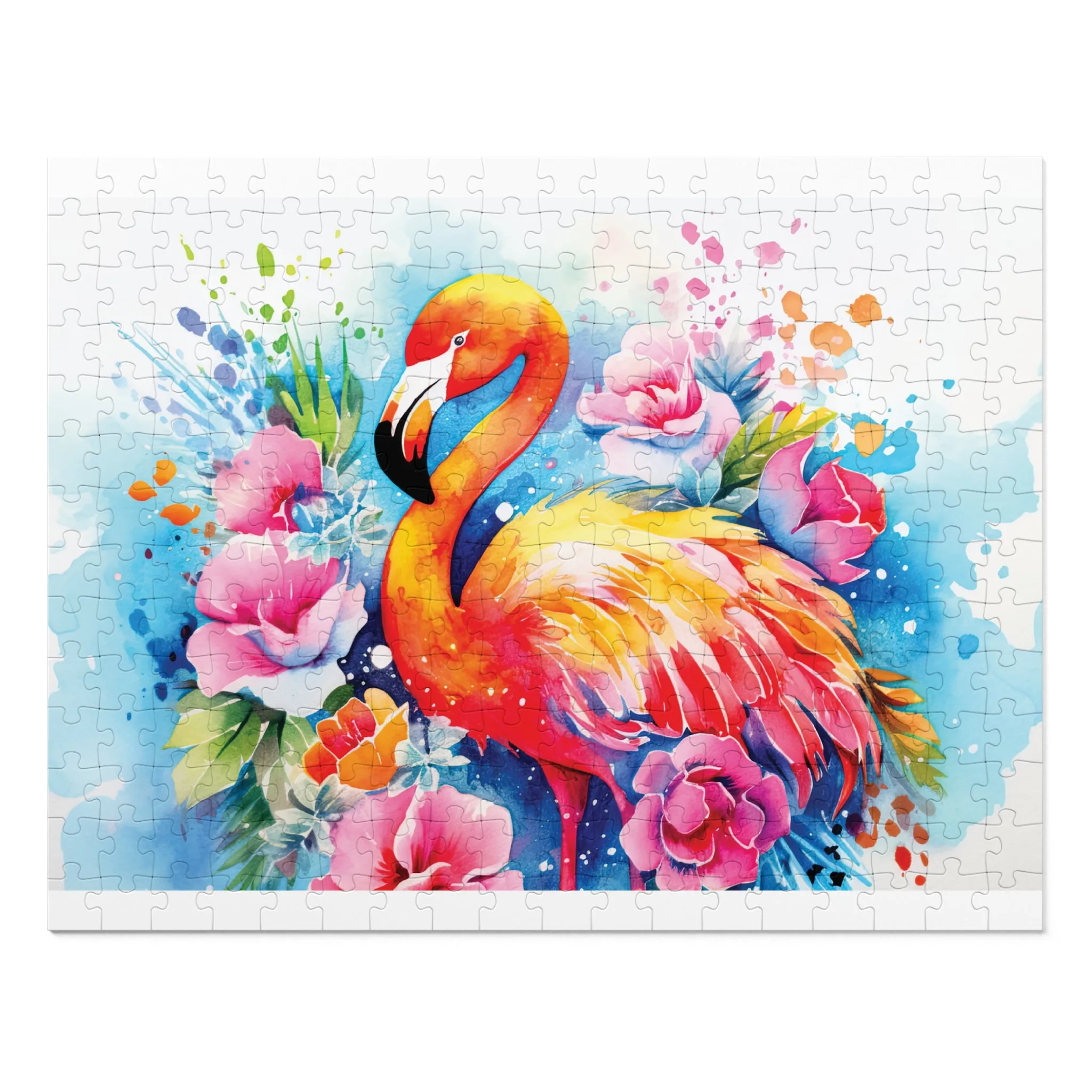 Jigsaw Puzzle, Flamingo, Personalised/Non-Personalised (30, 110, 252, 500,1000-Piece)