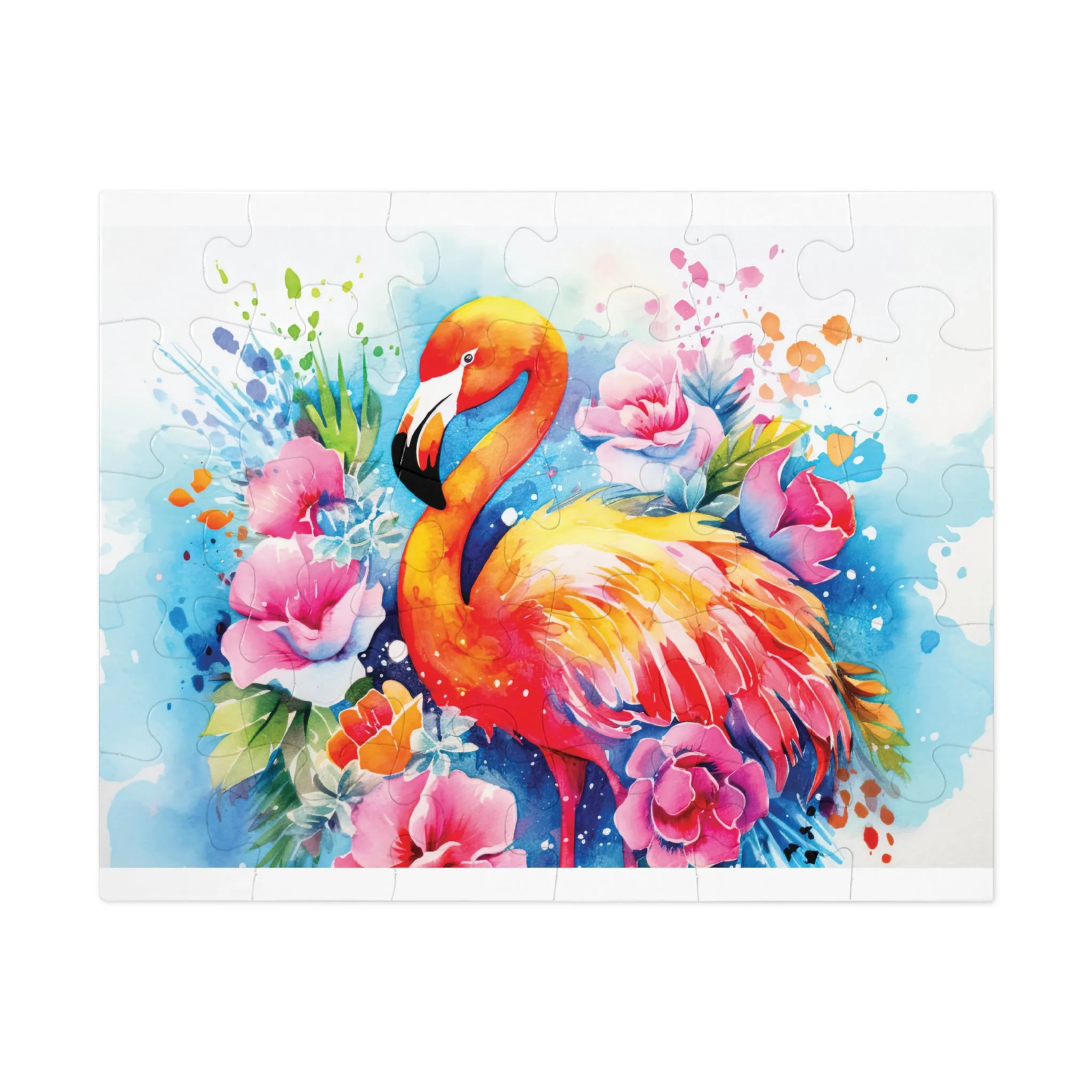 Jigsaw Puzzle, Flamingo, Personalised/Non-Personalised (30, 110, 252, 500,1000-Piece)