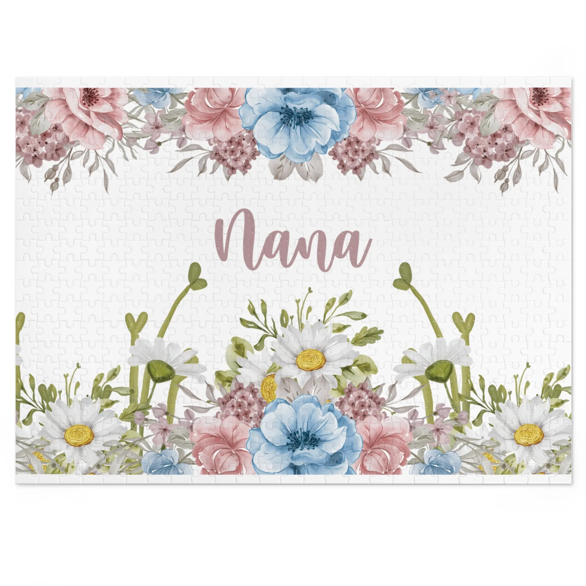 Jigsaw Puzzle, Floral, Nana, Personalised/Non-Personalised (30, 110, 252, 500,1000-Piece)