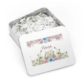 Jigsaw Puzzle, Floral, Nana, Personalised/Non-Personalised (30, 110, 252, 500,1000-Piece)