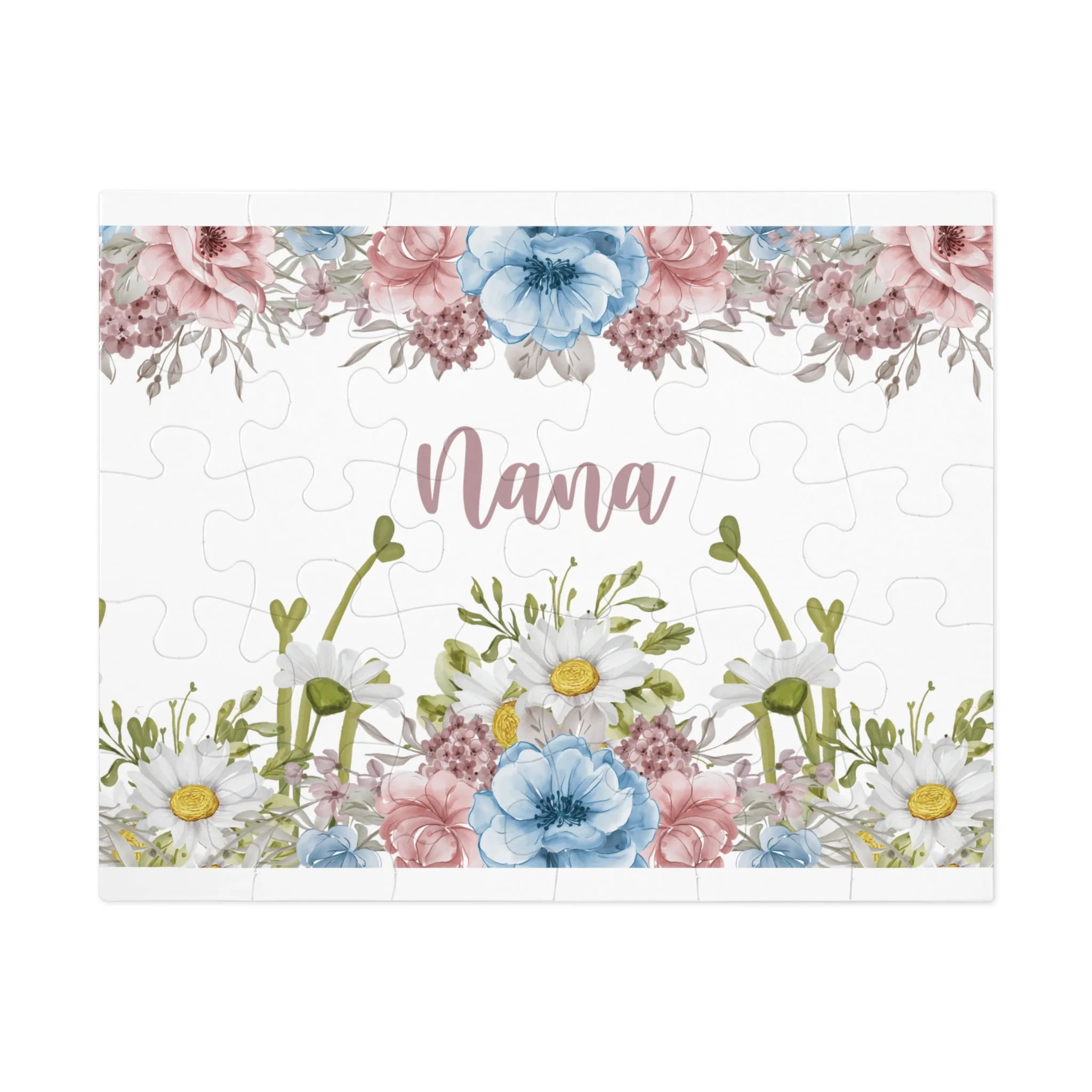 Jigsaw Puzzle, Floral, Nana, Personalised/Non-Personalised (30, 110, 252, 500,1000-Piece)