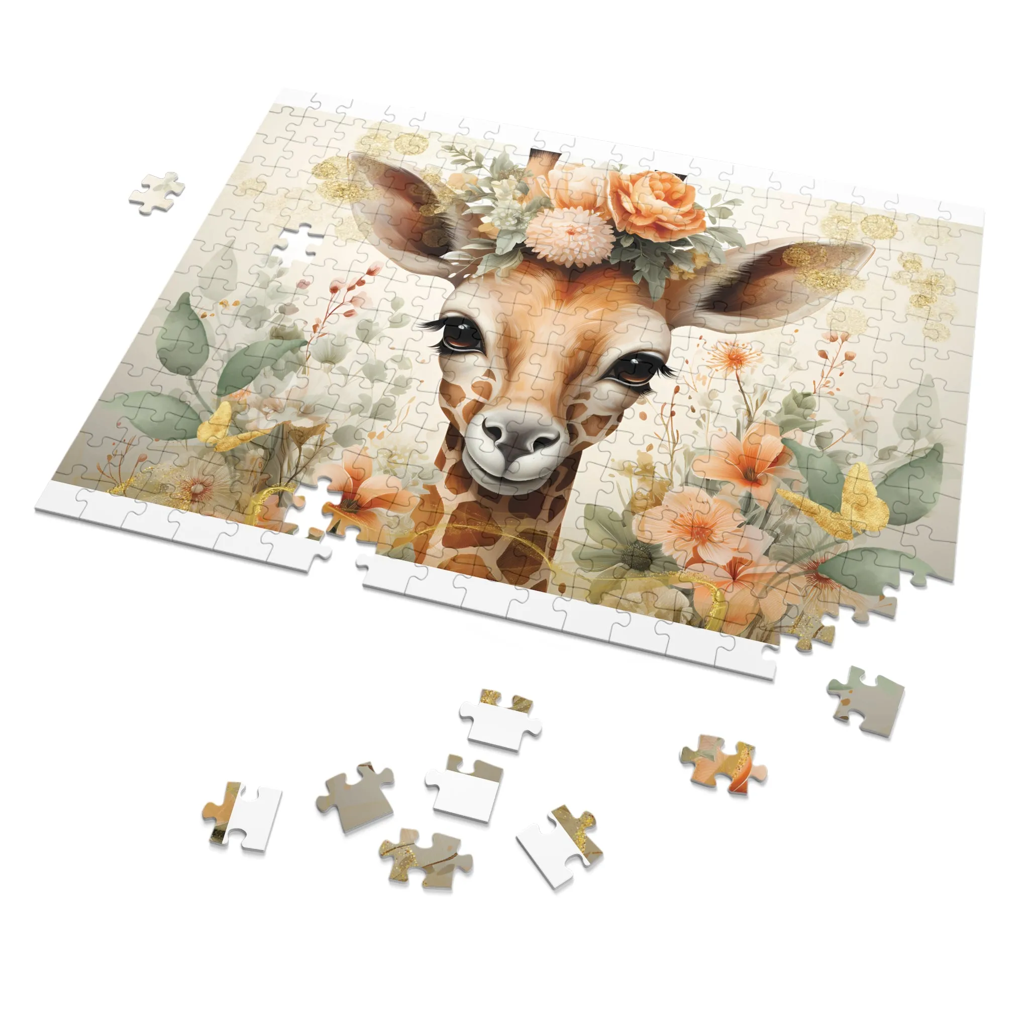 Jigsaw Puzzle, Giraffe, Personalised/Non-Personalised (30, 110, 252, 500,1000-Piece)