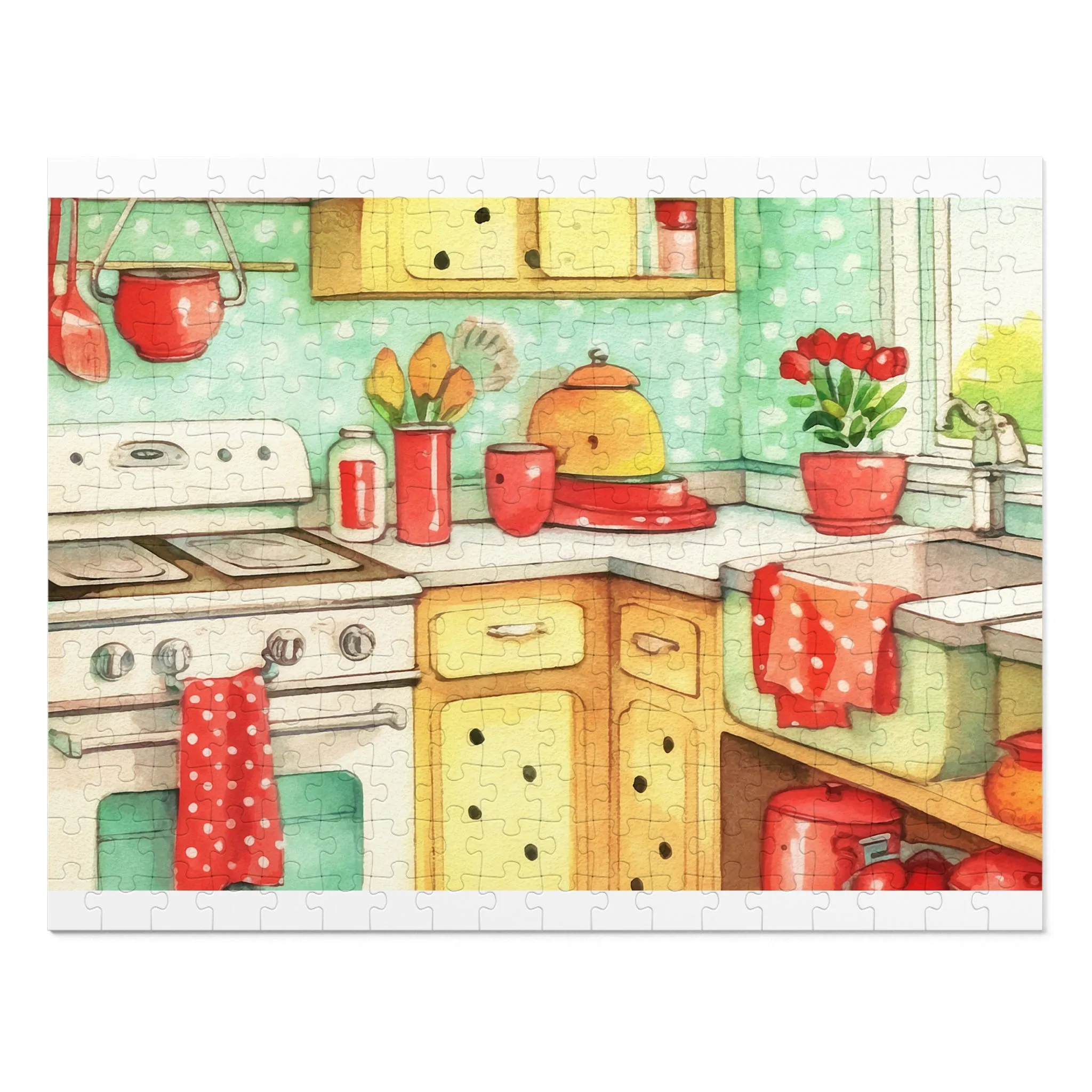 Jigsaw Puzzle in Tin, 1950's Kitchen, Personalised/Non-Personalised, awd-310