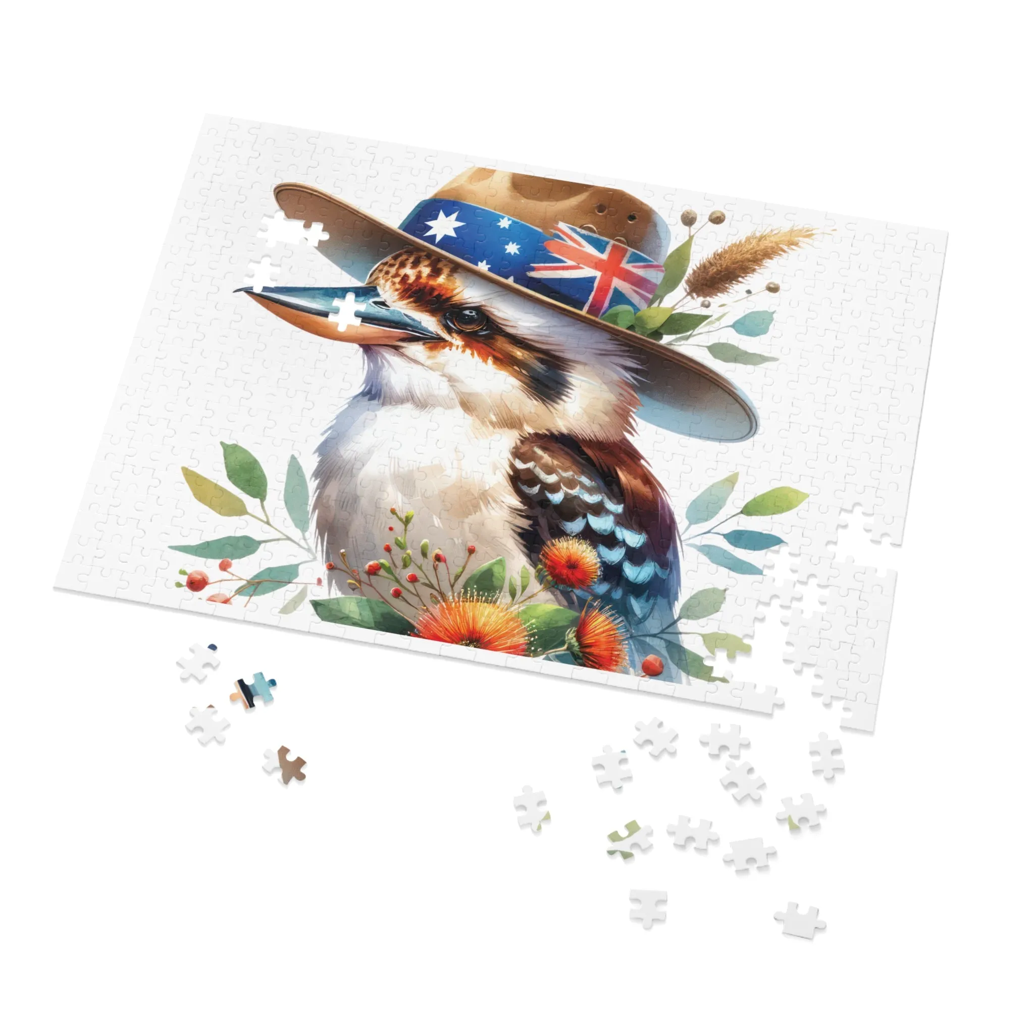 Jigsaw Puzzle in Tin, Australian Animals, Kookaburra, Personalised/Non-Personalised, awd-1337 (30, 110, 252, 500,1000-Piece)