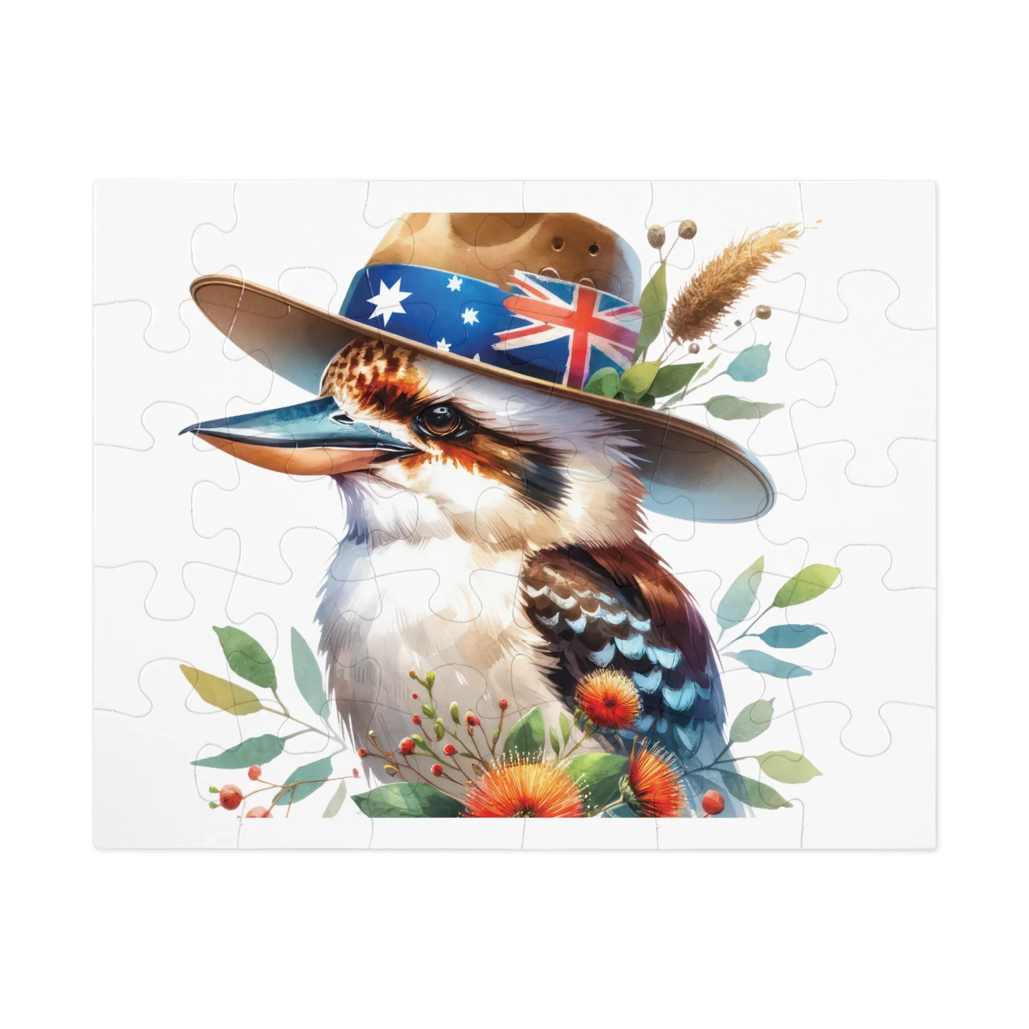 Jigsaw Puzzle in Tin, Australian Animals, Kookaburra, Personalised/Non-Personalised, awd-1337 (30, 110, 252, 500,1000-Piece)