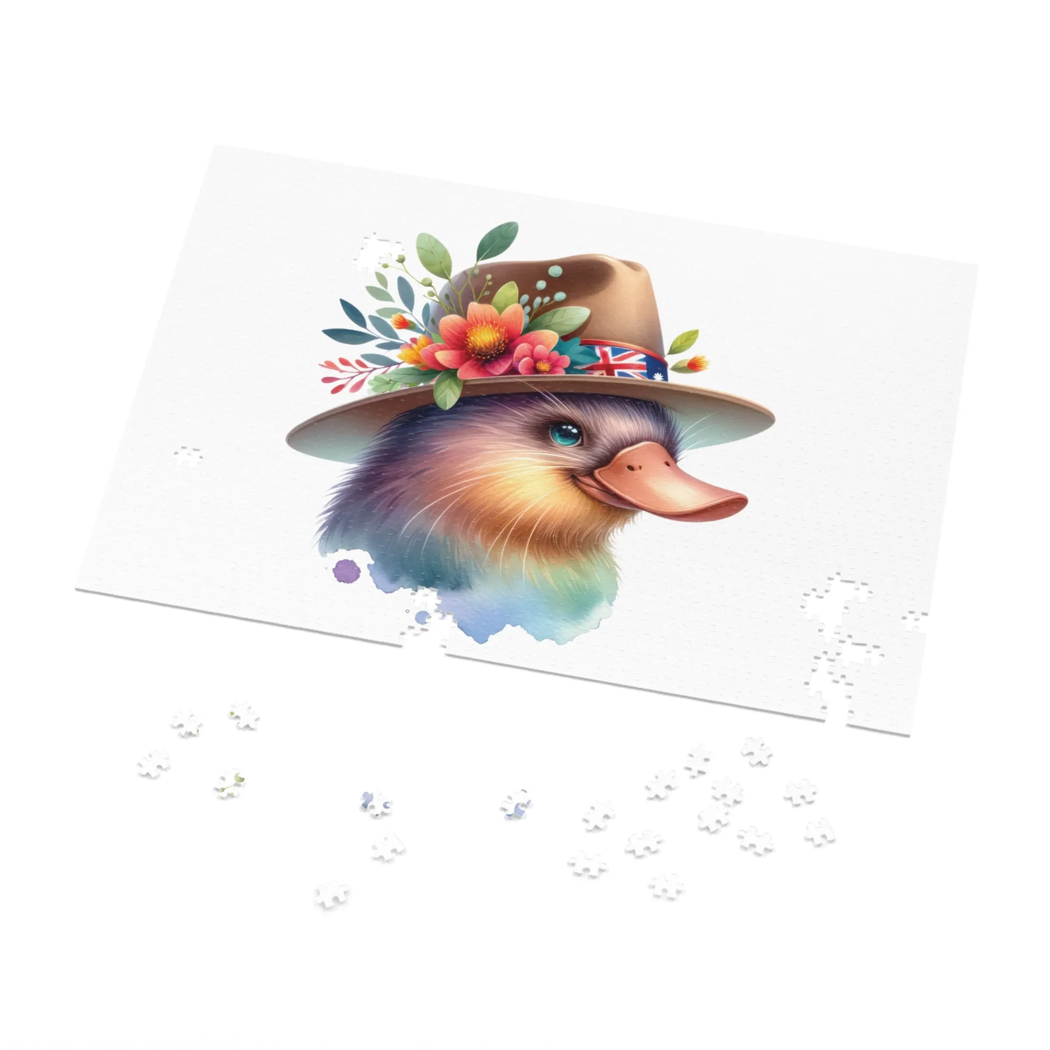 Jigsaw Puzzle in Tin, Australian Animals, Platypus, Personalised/Non-Personalised, awd-1318 (30, 110, 252, 500,1000-Piece)