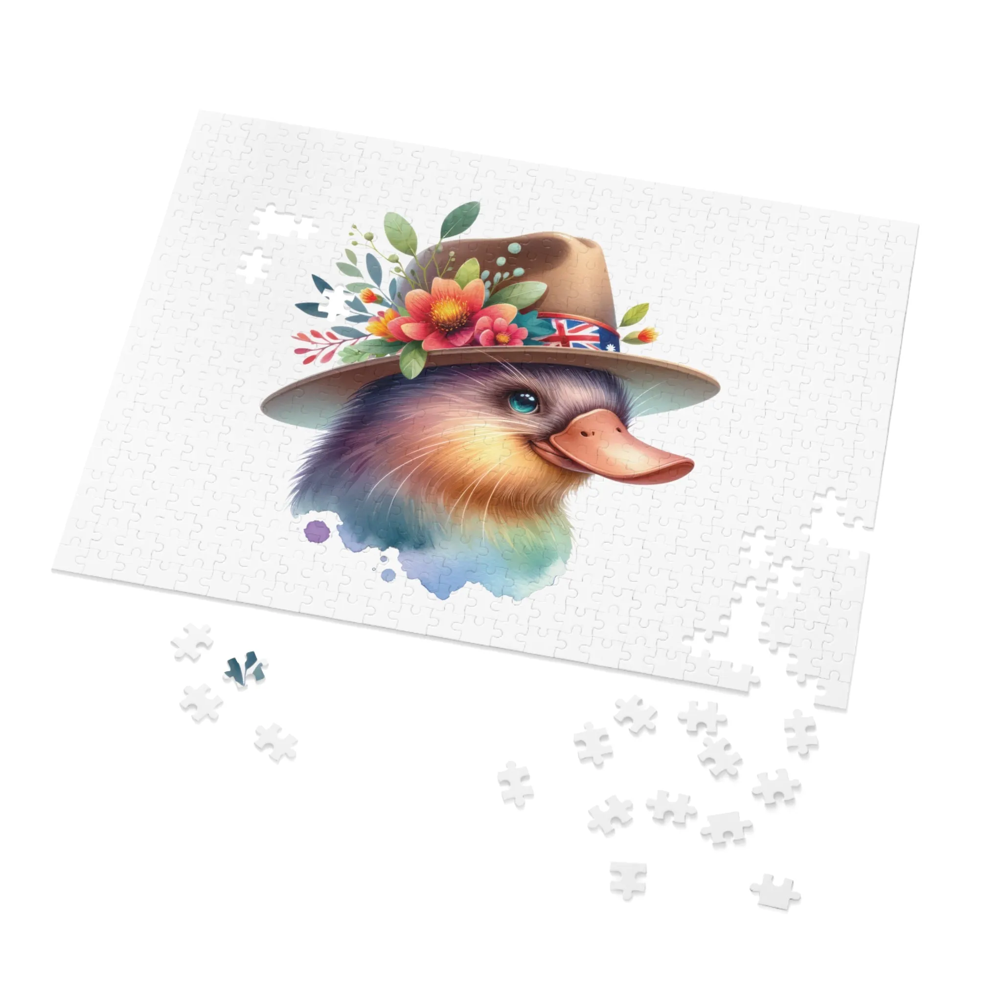 Jigsaw Puzzle in Tin, Australian Animals, Platypus, Personalised/Non-Personalised, awd-1318 (30, 110, 252, 500,1000-Piece)