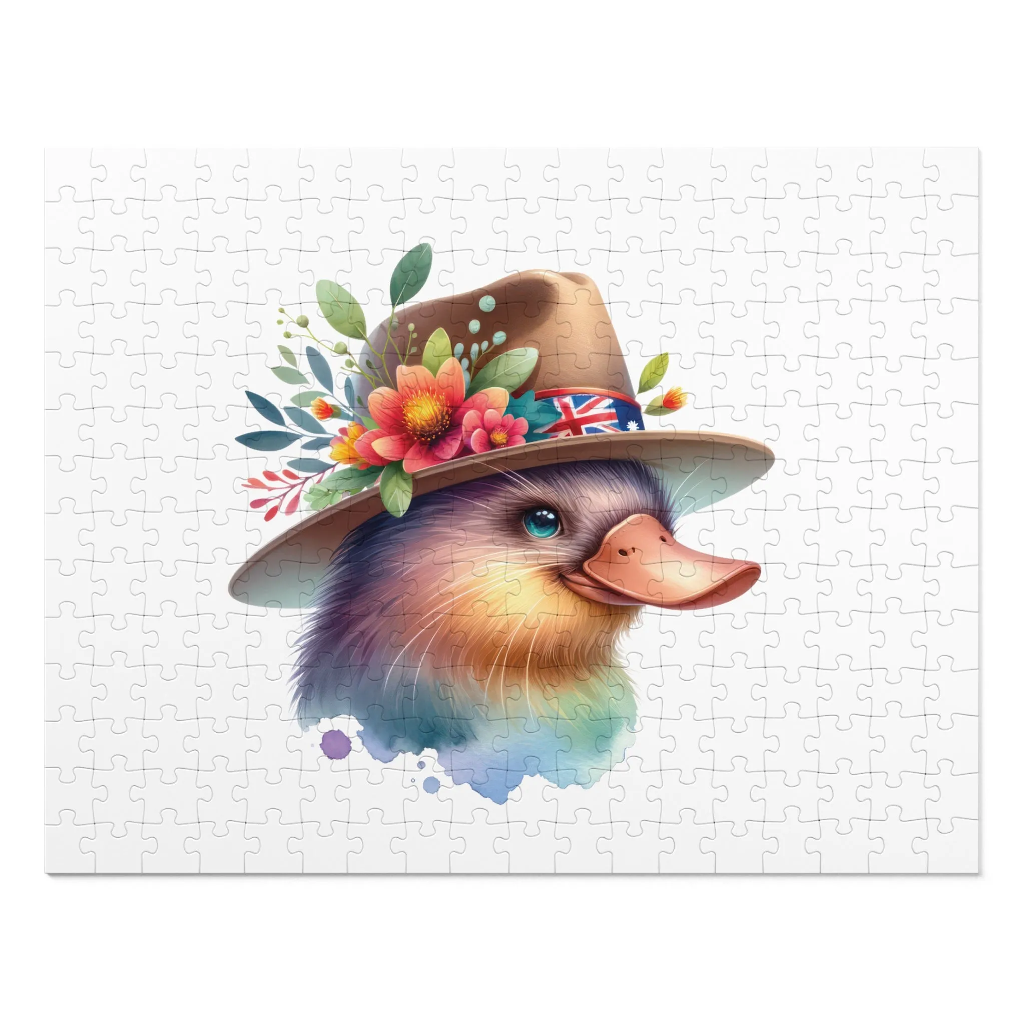 Jigsaw Puzzle in Tin, Australian Animals, Platypus, Personalised/Non-Personalised, awd-1318 (30, 110, 252, 500,1000-Piece)