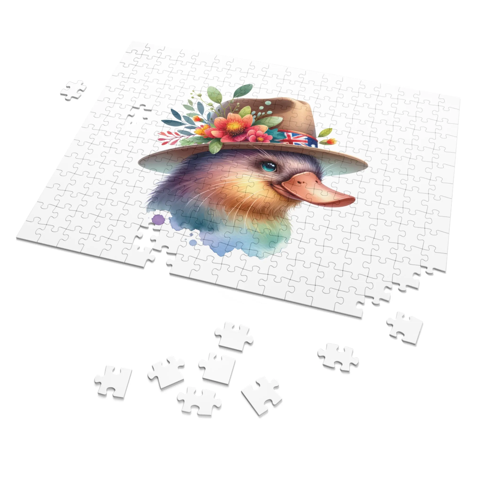 Jigsaw Puzzle in Tin, Australian Animals, Platypus, Personalised/Non-Personalised, awd-1318 (30, 110, 252, 500,1000-Piece)