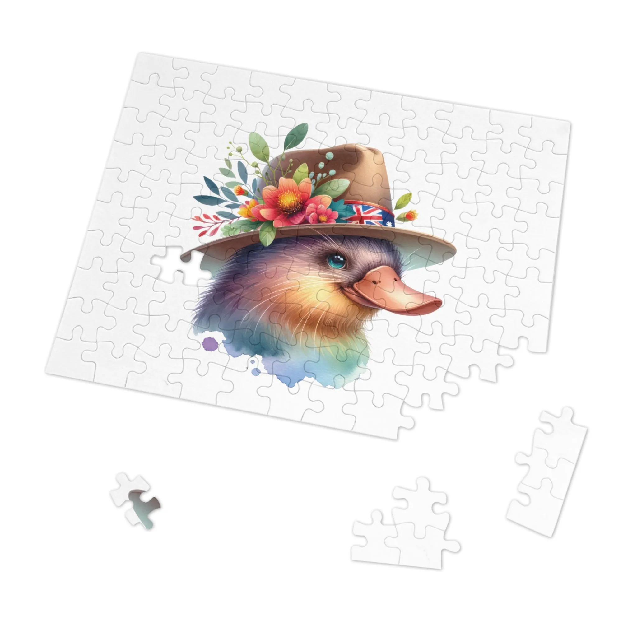 Jigsaw Puzzle in Tin, Australian Animals, Platypus, Personalised/Non-Personalised, awd-1318 (30, 110, 252, 500,1000-Piece)