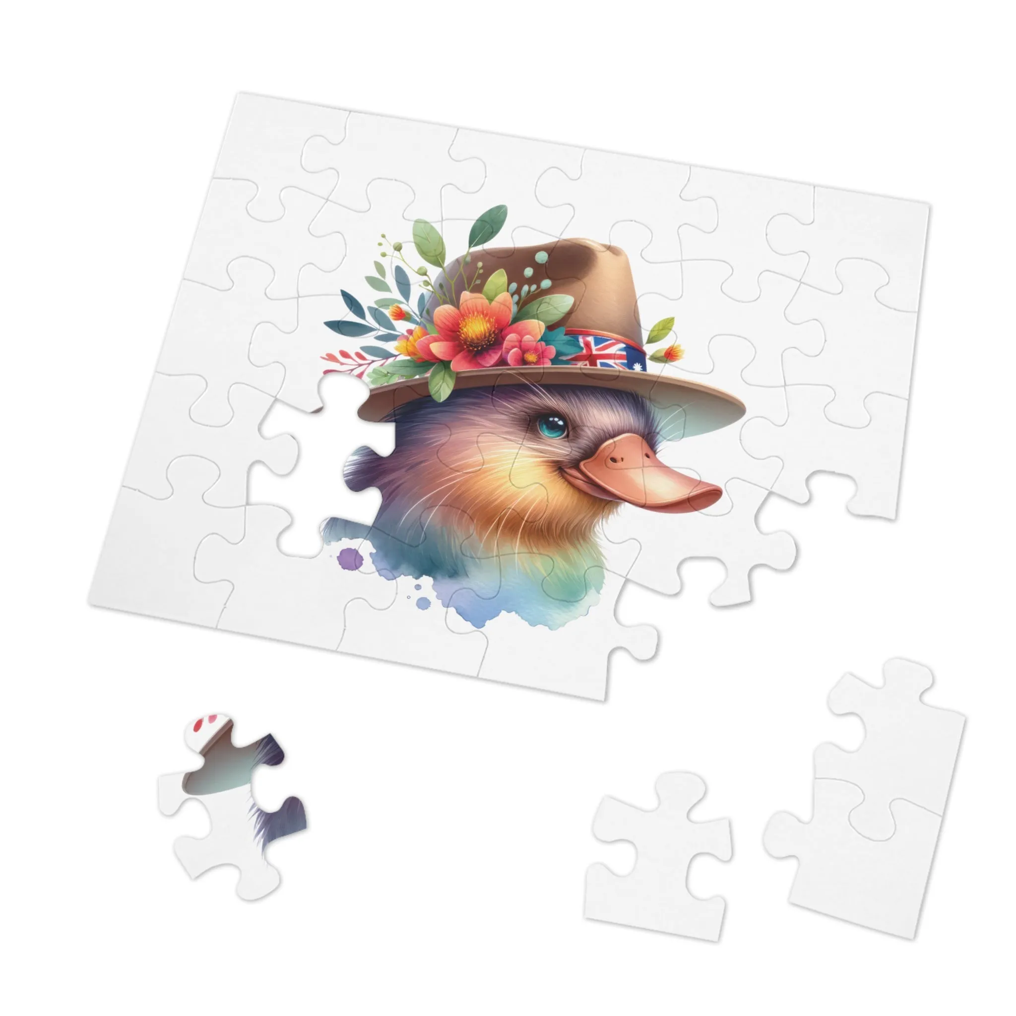 Jigsaw Puzzle in Tin, Australian Animals, Platypus, Personalised/Non-Personalised, awd-1318 (30, 110, 252, 500,1000-Piece)