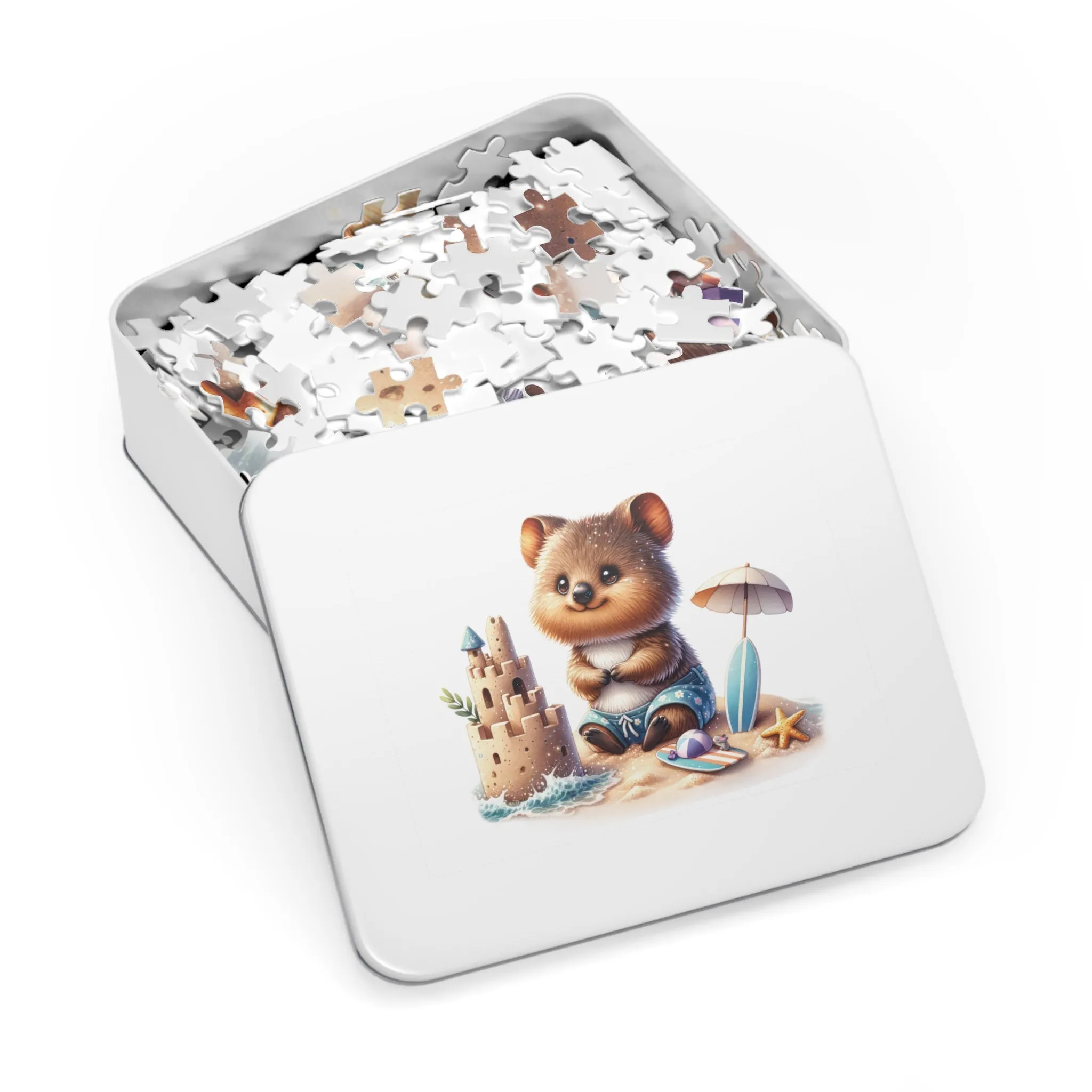 Jigsaw Puzzle in Tin, Australian Animals, Quokka, Personalised/Non-Personalised, awd-1324 (30, 110, 252, 500,1000-Piece)