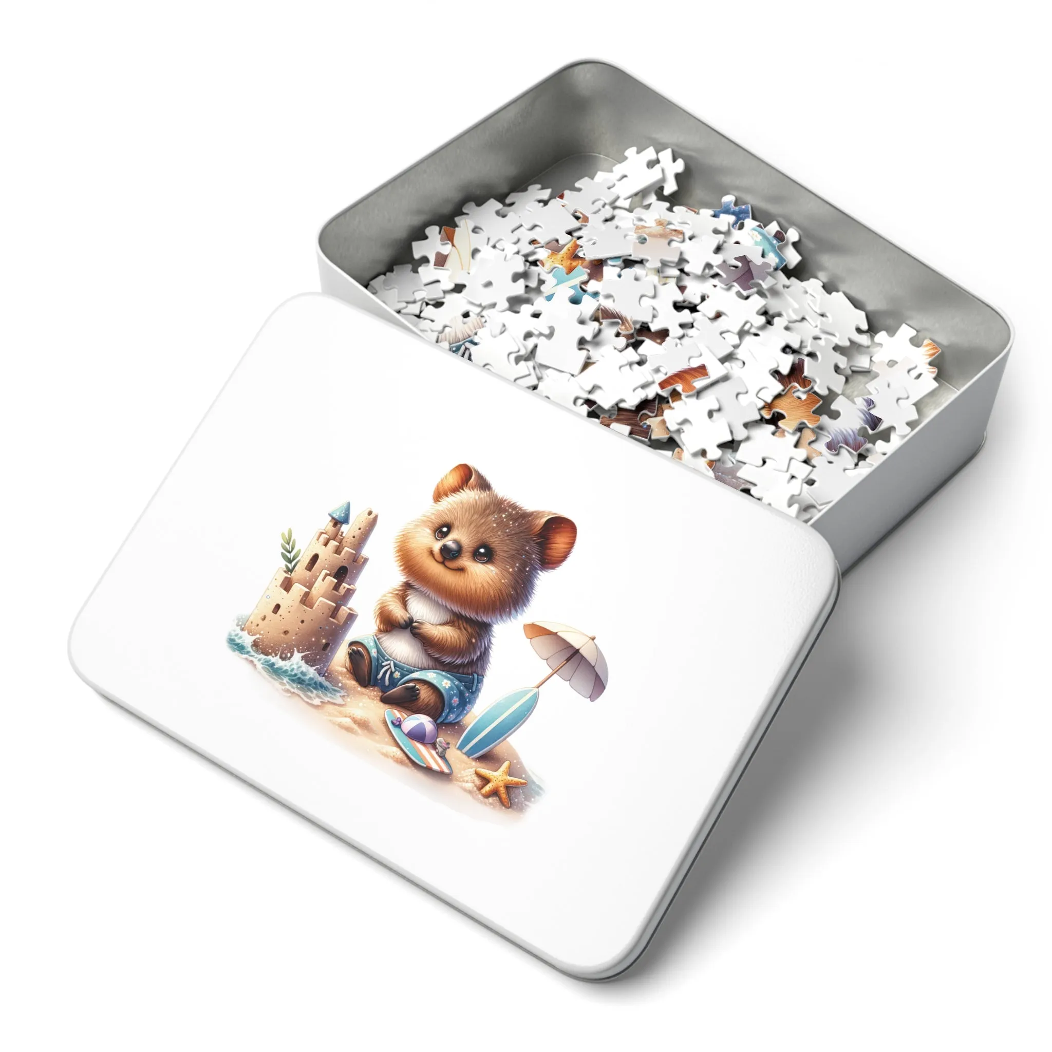 Jigsaw Puzzle in Tin, Australian Animals, Quokka, Personalised/Non-Personalised, awd-1324 (30, 110, 252, 500,1000-Piece)