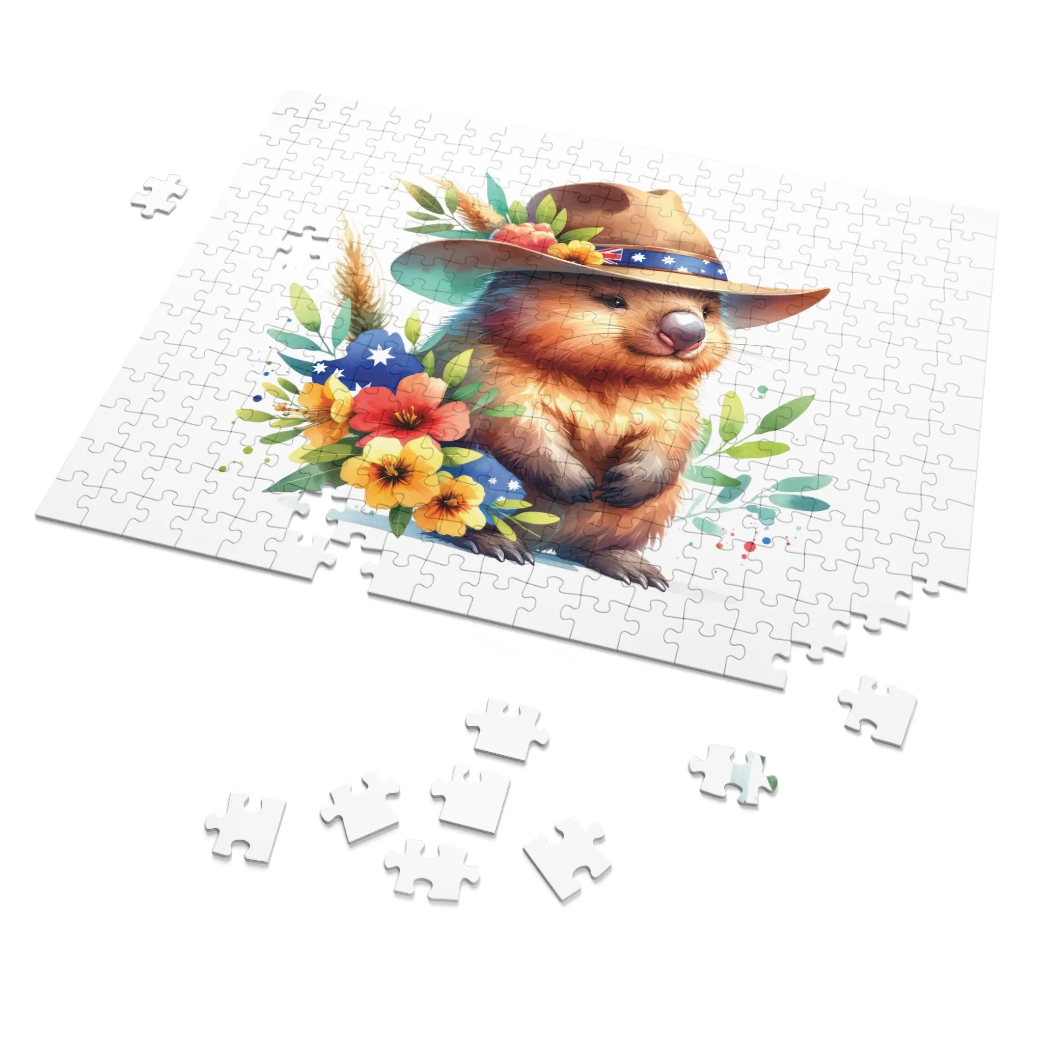 Jigsaw Puzzle in Tin, Australian Animals, Wombat, Personalised/Non-Personalised, awd-1323 (30, 110, 252, 500,1000-Piece)