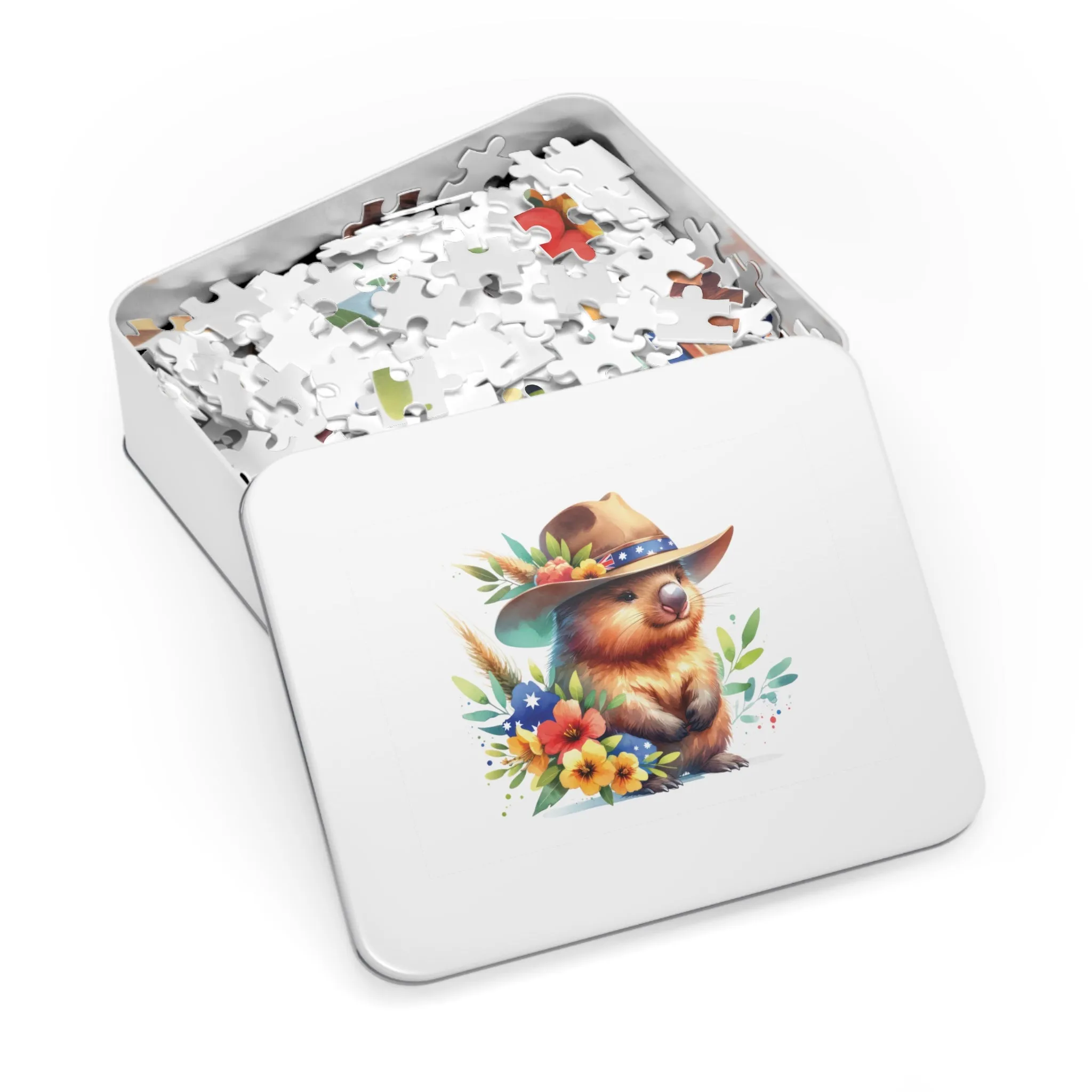 Jigsaw Puzzle in Tin, Australian Animals, Wombat, Personalised/Non-Personalised, awd-1323 (30, 110, 252, 500,1000-Piece)