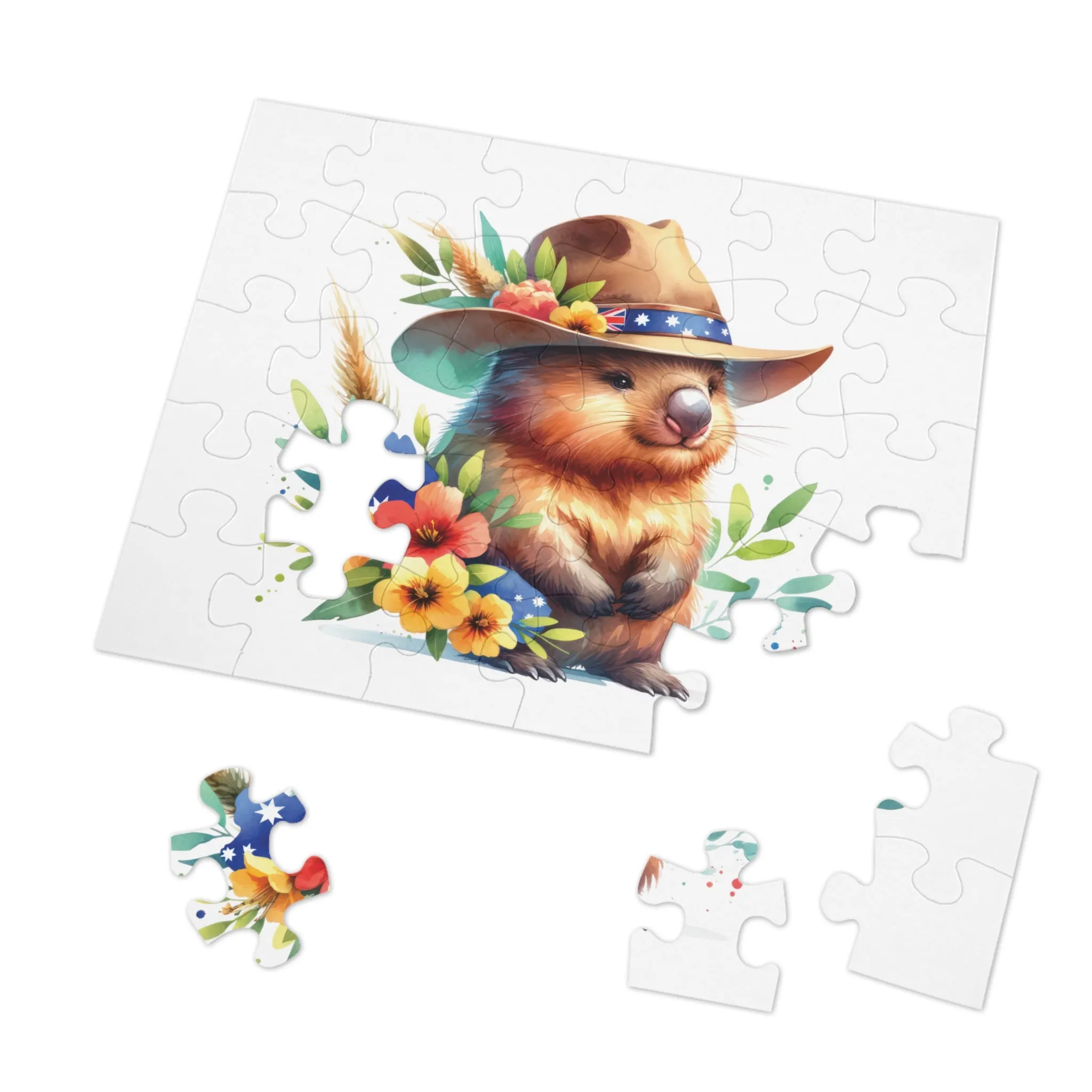 Jigsaw Puzzle in Tin, Australian Animals, Wombat, Personalised/Non-Personalised, awd-1323 (30, 110, 252, 500,1000-Piece)