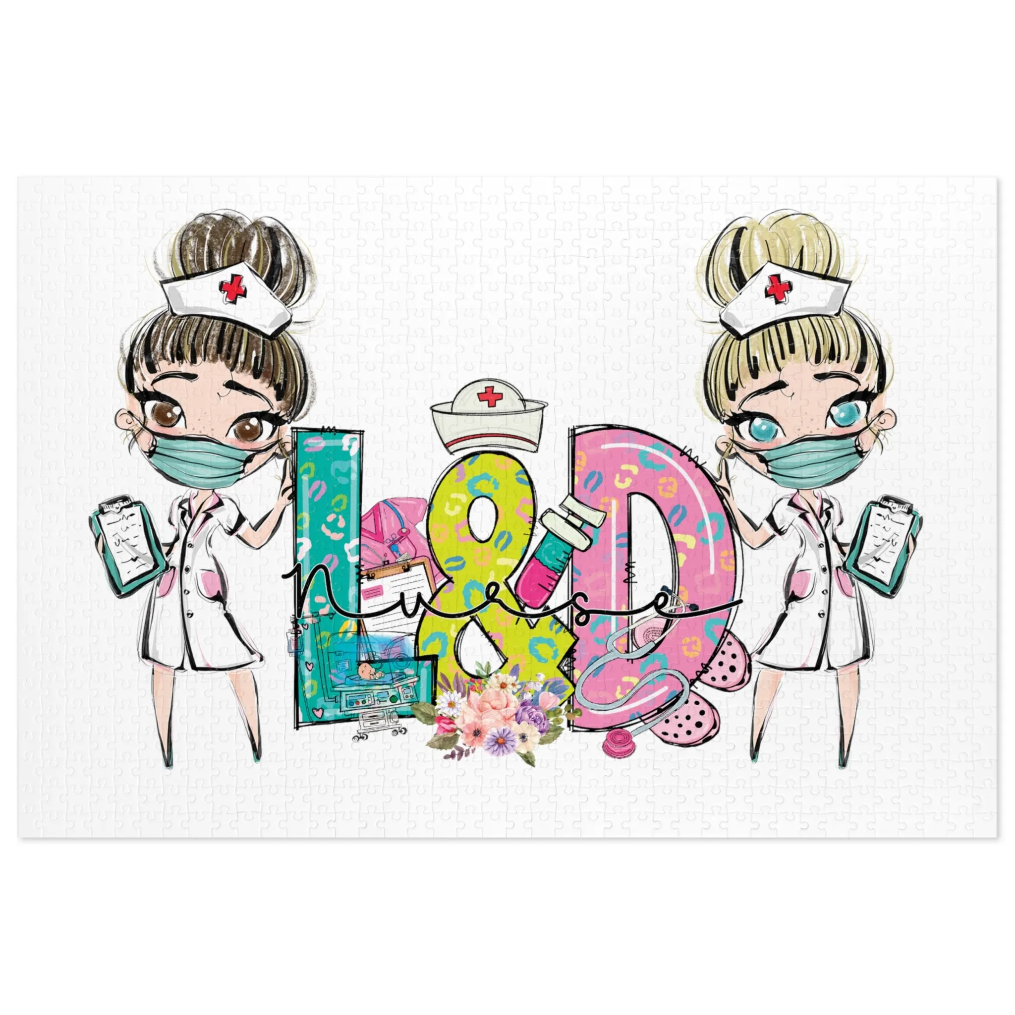 Jigsaw Puzzle, L&D Nurse, Personalised/Non-Personalised (30, 110, 252, 500,1000-Piece)