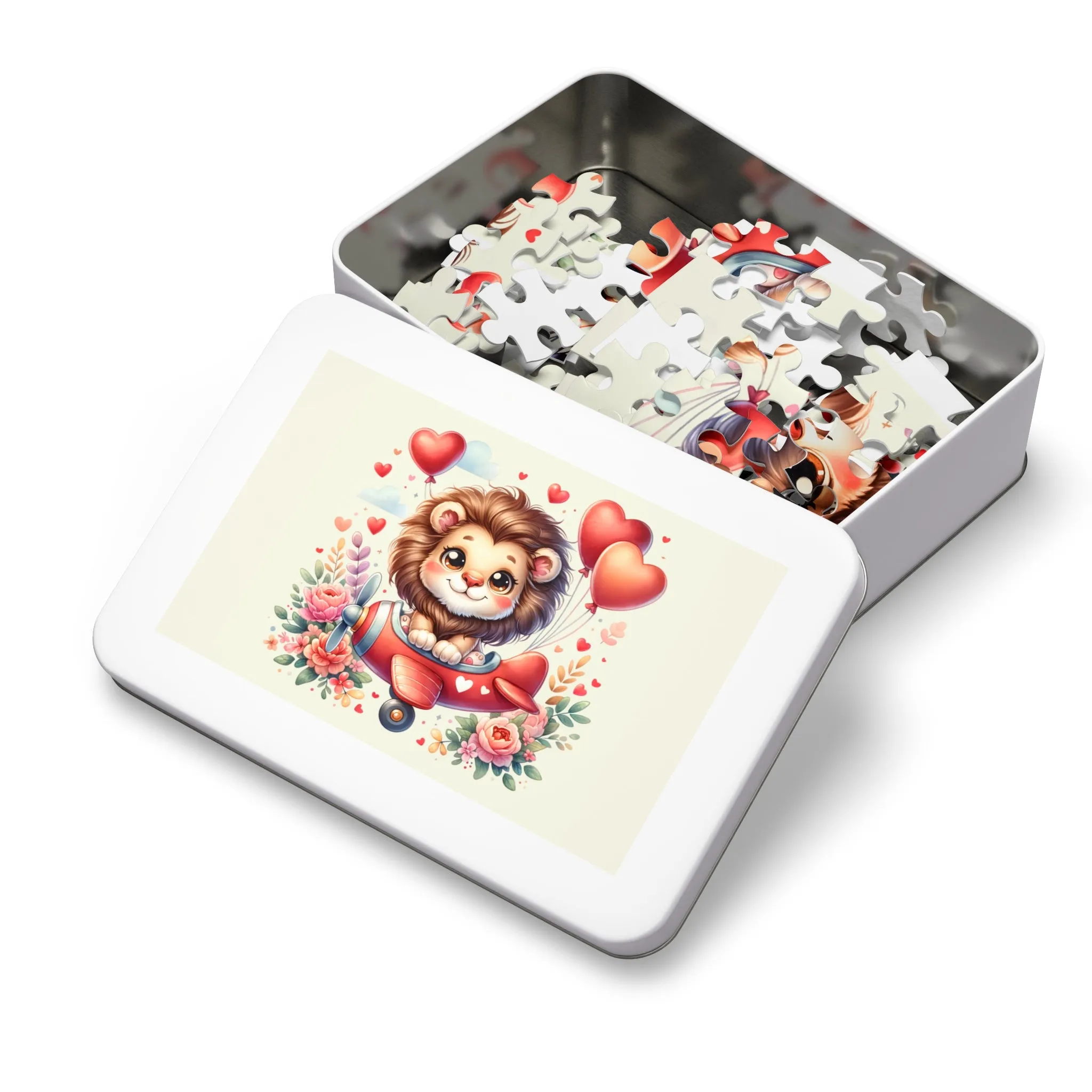 Jigsaw Puzzle, Lion in Plane, Personalised/Non-Personalised (30, 110, 252, 500,1000-Piece)