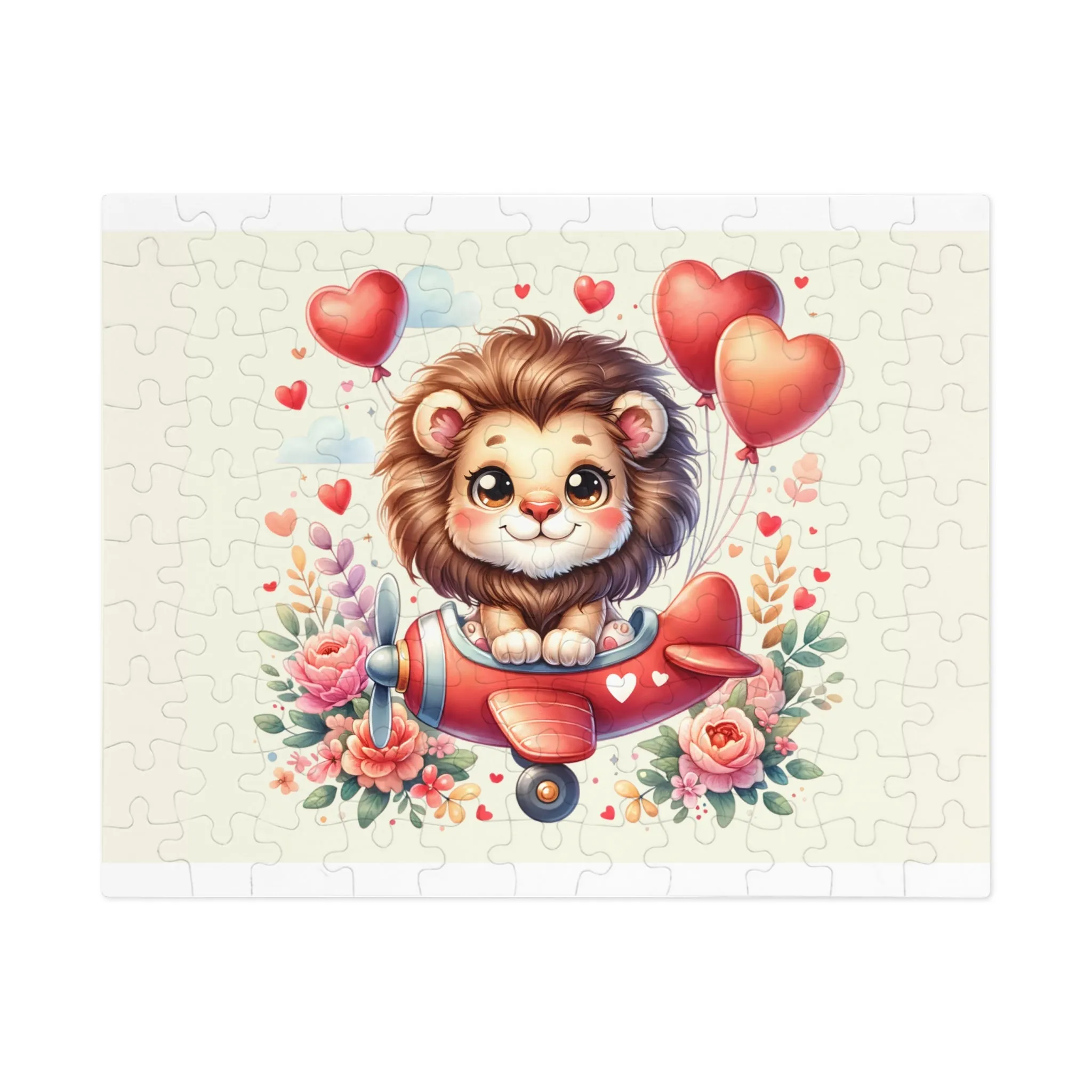 Jigsaw Puzzle, Lion in Plane, Personalised/Non-Personalised (30, 110, 252, 500,1000-Piece)