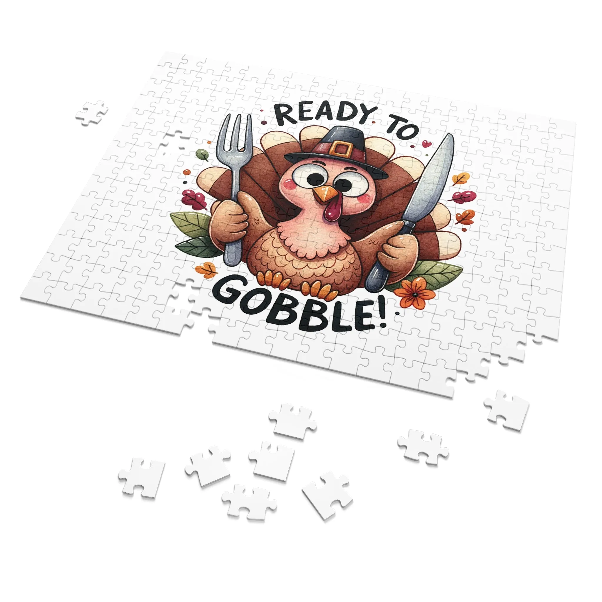 Jigsaw Puzzle, Thanks Giving, Ready to Gobble, Personalised/Non-Personalised (30, 110, 252, 500,1000-Piece)