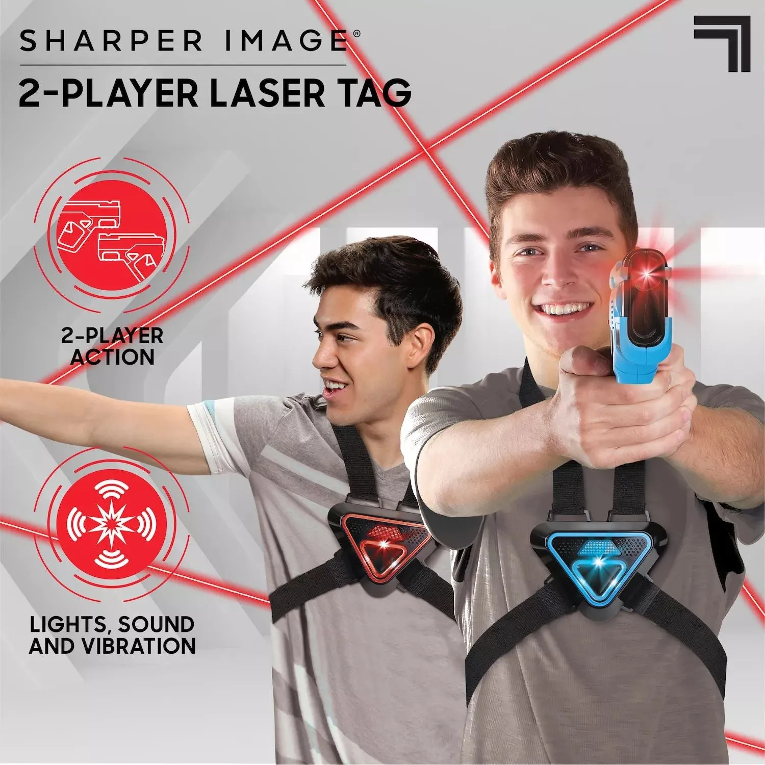 Laser tag shooter with sharper images Sharper Image