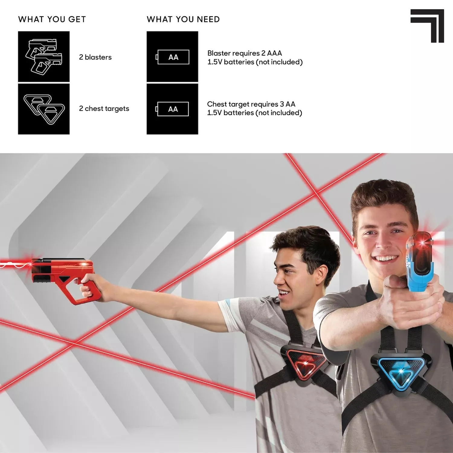 Laser tag shooter with sharper images Sharper Image