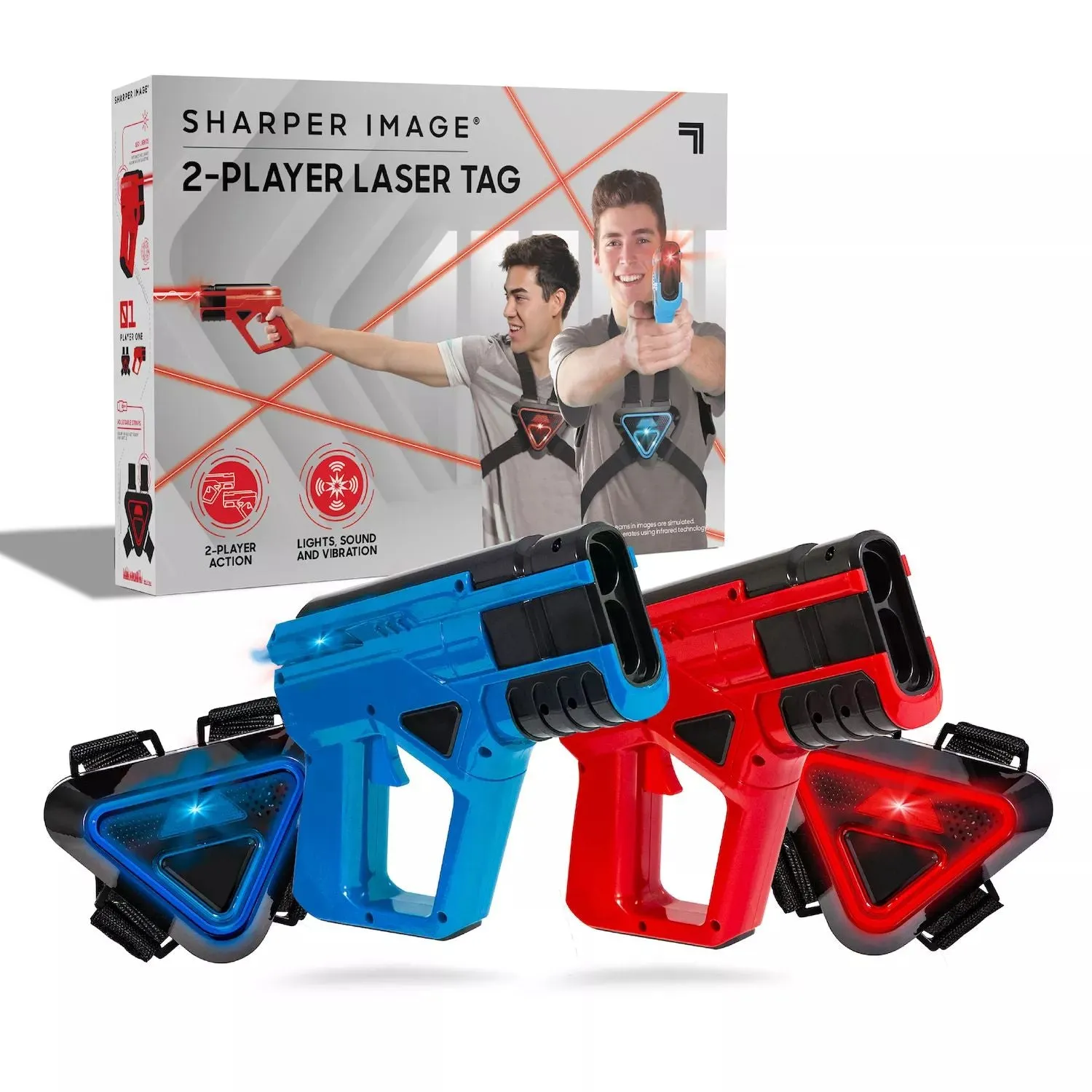 Laser tag shooter with sharper images Sharper Image