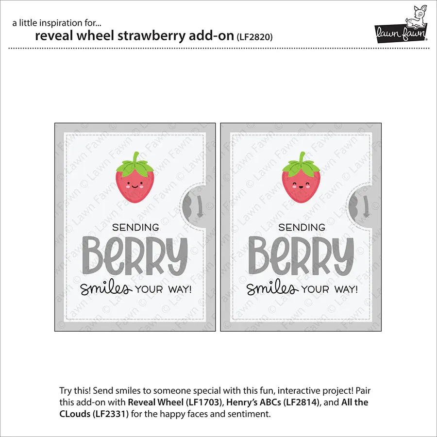 Lawn Fawn -   reveal wheel strawberry add-on - lawn cuts