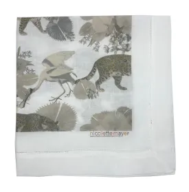 LEOPARD WALK CAMEO 22"X22" HEMSTITCH DINNER NAPKIN, SET OF 4