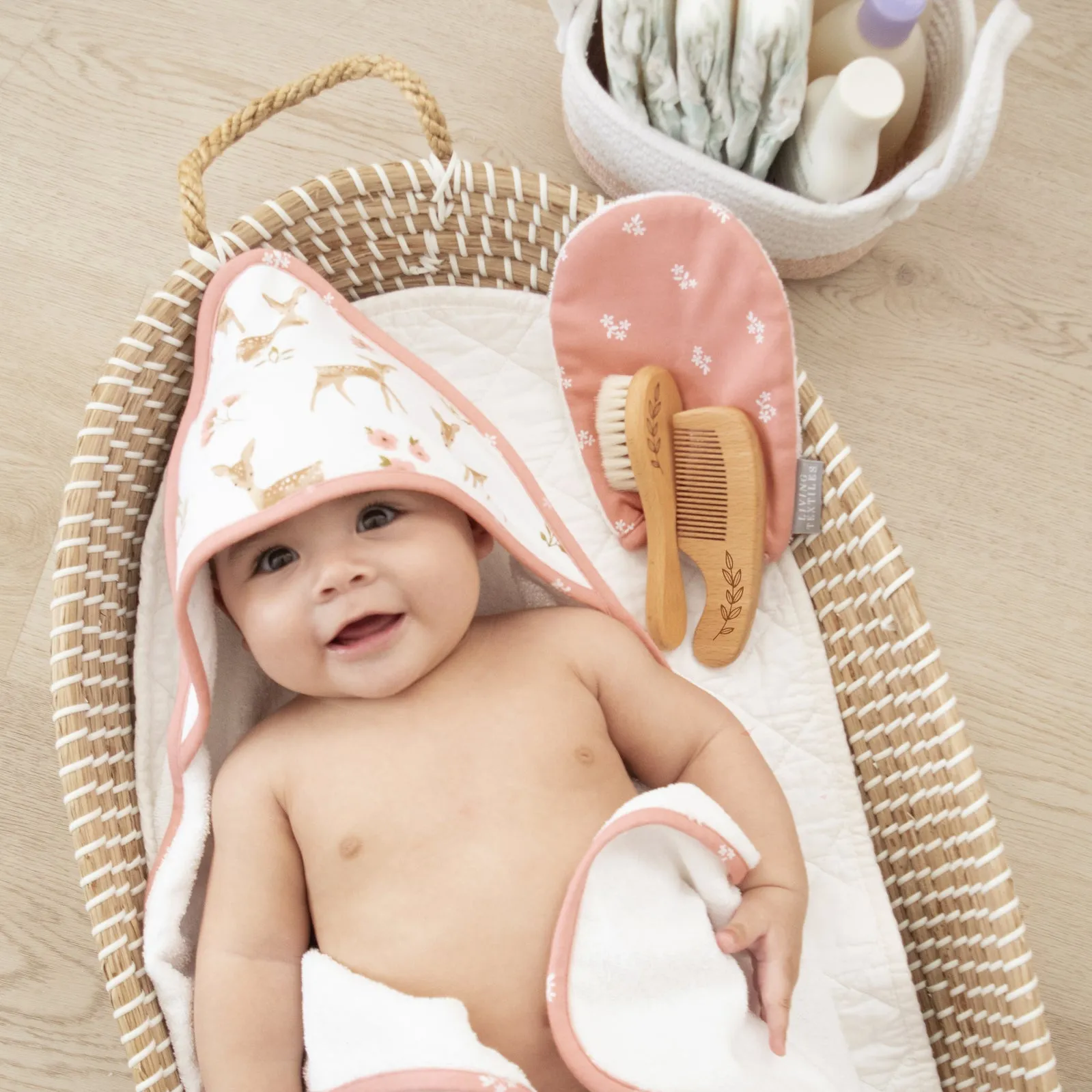 Living Textiles 4pc Baby Bath Gift Set -Sophia's Garden