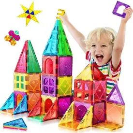 Magnetic Building Blocks 3D Colorful Magnetic Tiles for Kids