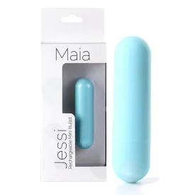 Maia Jessi - Teal Blue 7.6 cm USB Rechargeable Bullet