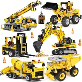 MOC  Compatible  H Engineering Truck Tech Building Block City Construction Toy For  Boy Adults Excavator Bulldozer Crane Car Brick