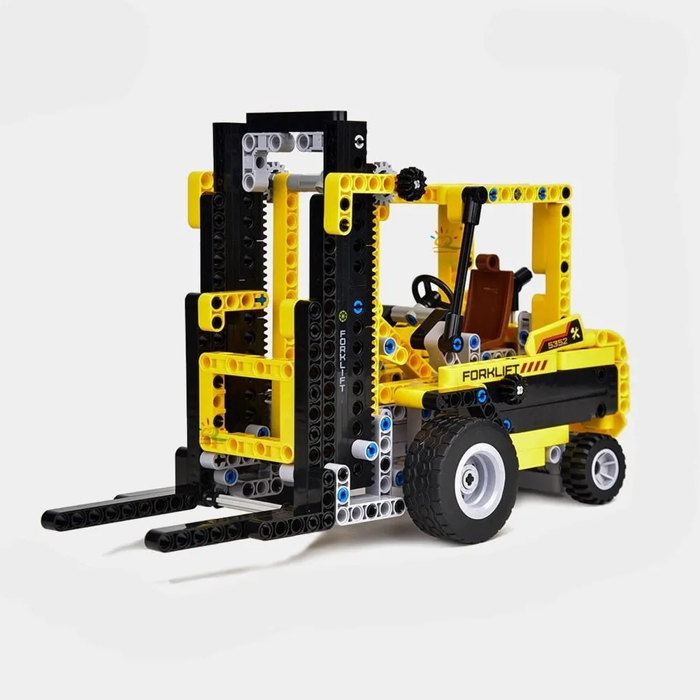 MOC  Compatible  H Engineering Truck Tech Building Block City Construction Toy For  Boy Adults Excavator Bulldozer Crane Car Brick