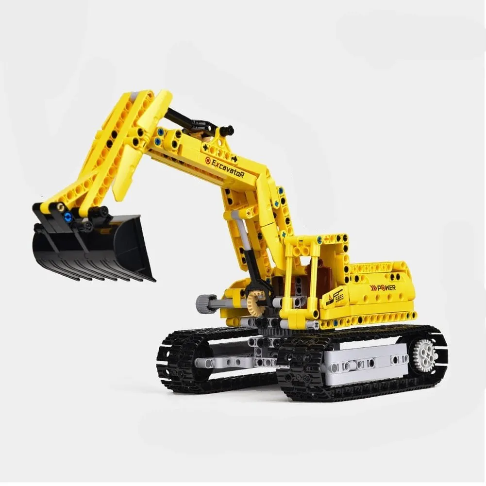 MOC  Compatible  H Engineering Truck Tech Building Block City Construction Toy For  Boy Adults Excavator Bulldozer Crane Car Brick