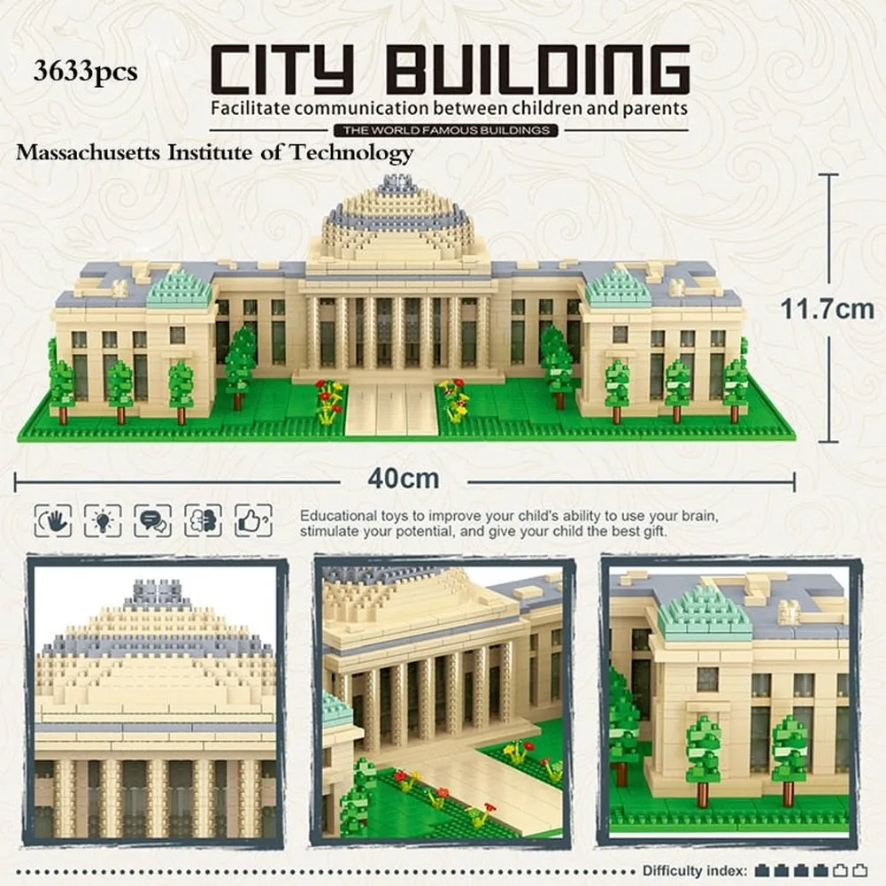 MOC  Compatible  Harvard School MIT Cambridge College Tokyo Campus Princeton and Oxford UK University Cathedral Model Building Block Toys