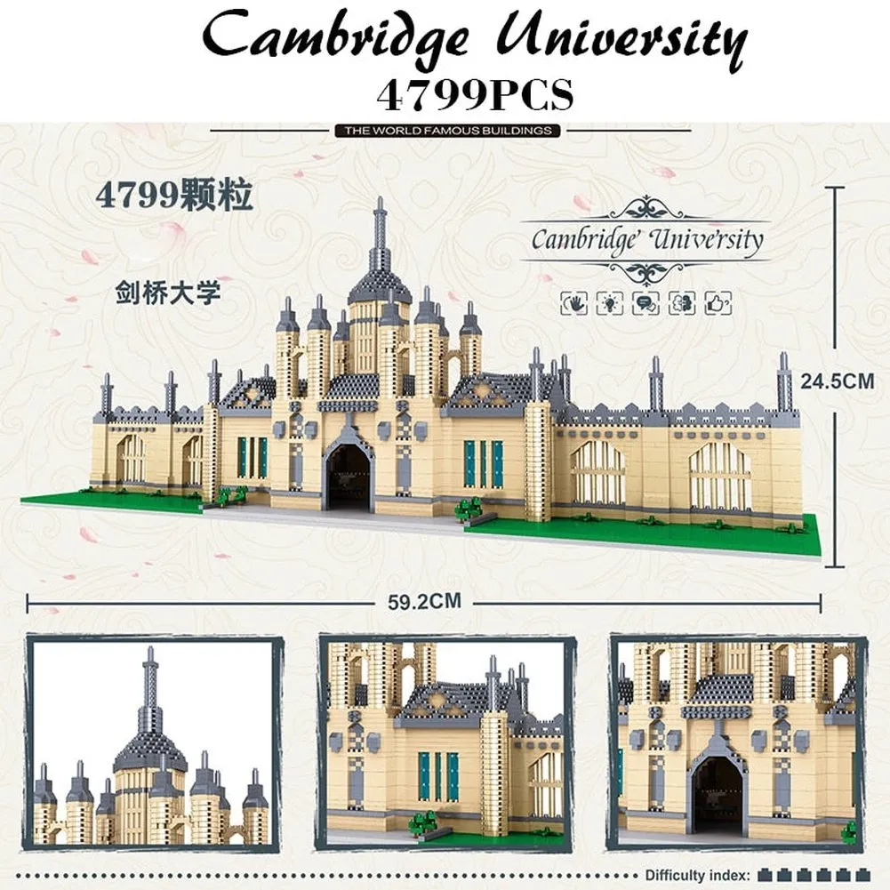 MOC  Compatible  Harvard School MIT Cambridge College Tokyo Campus Princeton and Oxford UK University Cathedral Model Building Block Toys