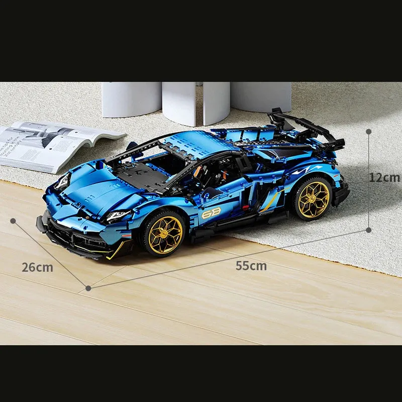 MOC NON  3811pcs MOC Technical 1:8 SVJ Sports Car Building Blocks Model City Remote Control Car Bricks toys    Set