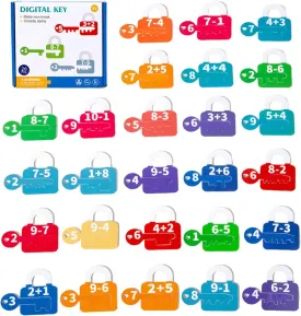 Montessori Color and Number Cognitive Matching Lock Key - 675