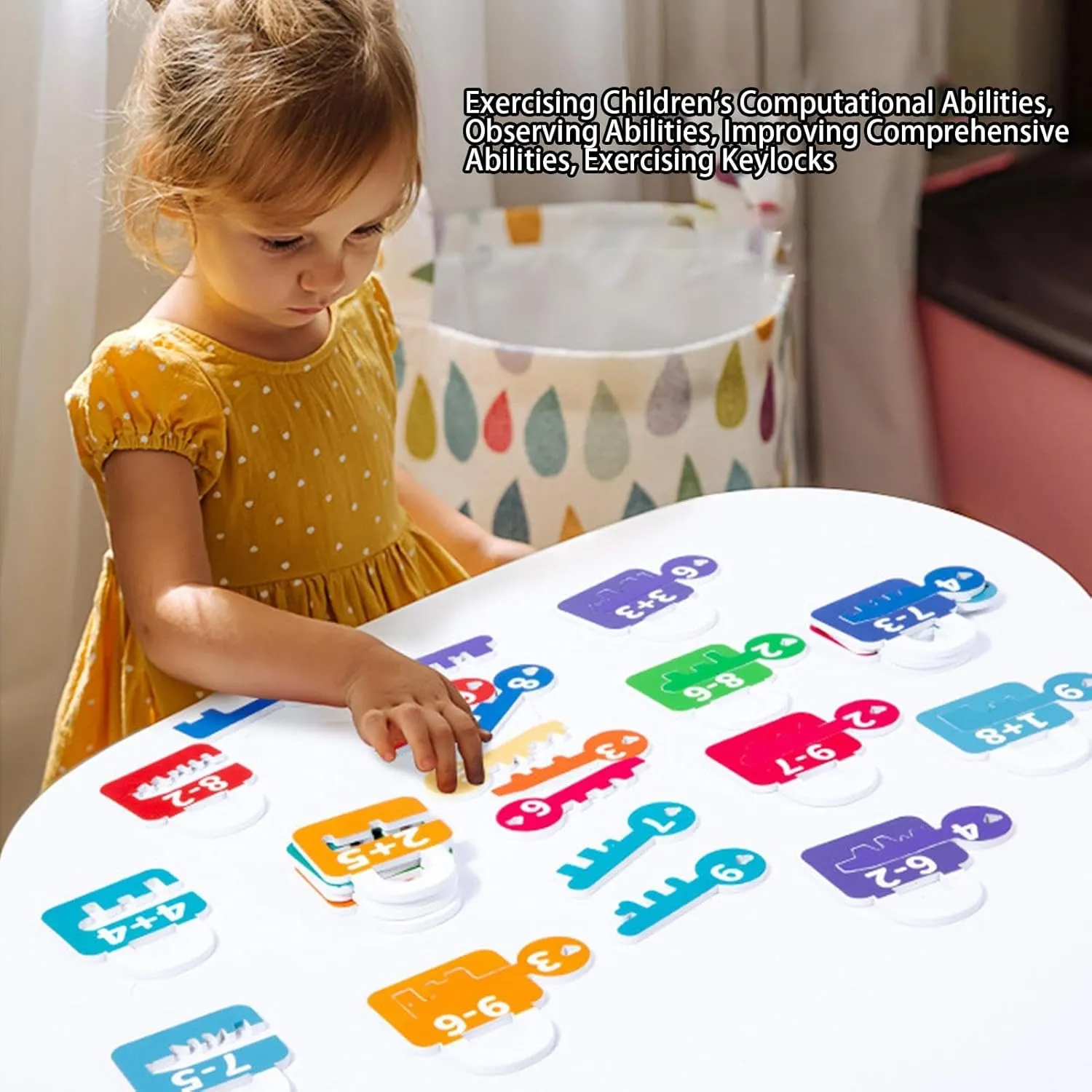 Montessori Color and Number Cognitive Matching Lock Key - 675