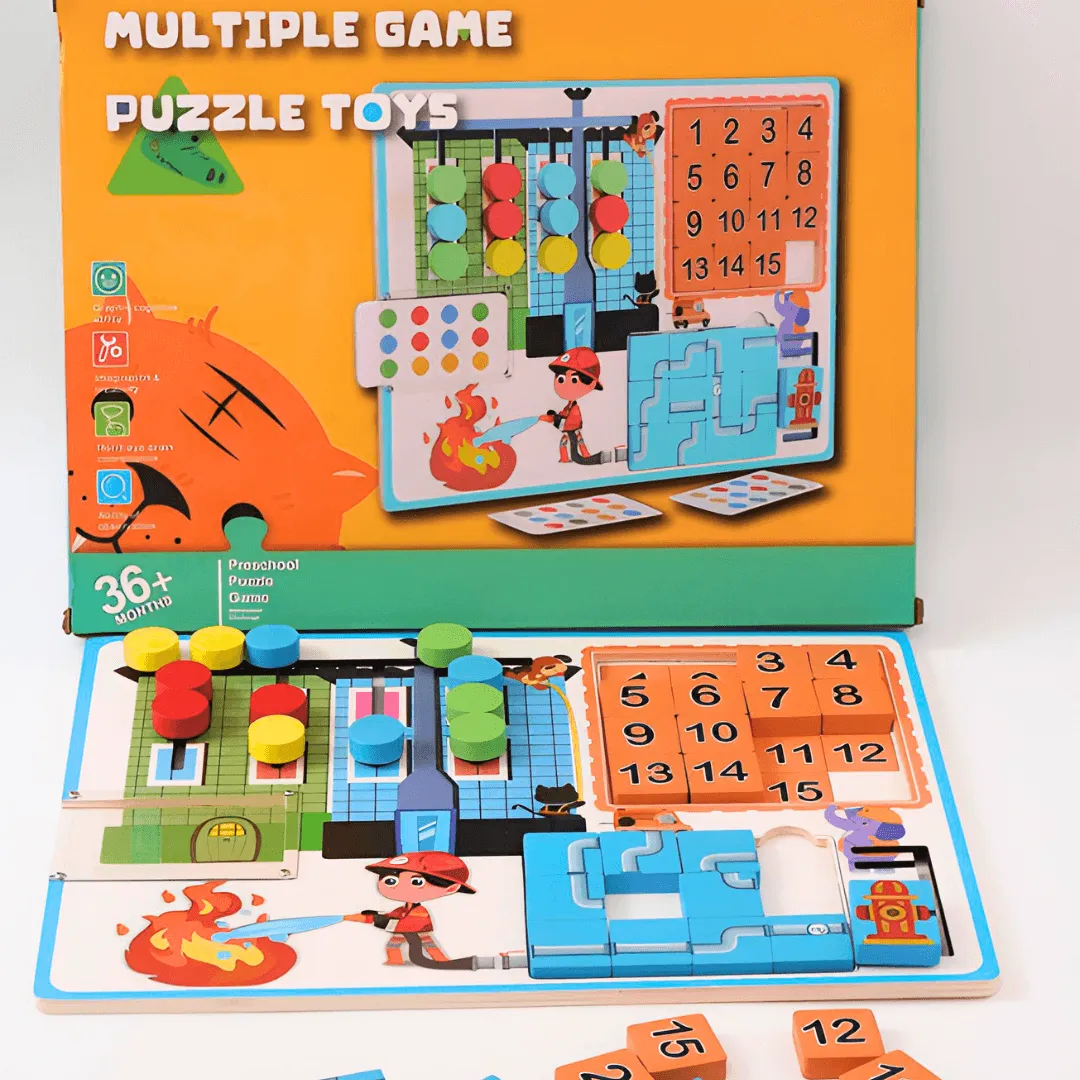 Multiple Game Puzzle Toys for Kids Age 3