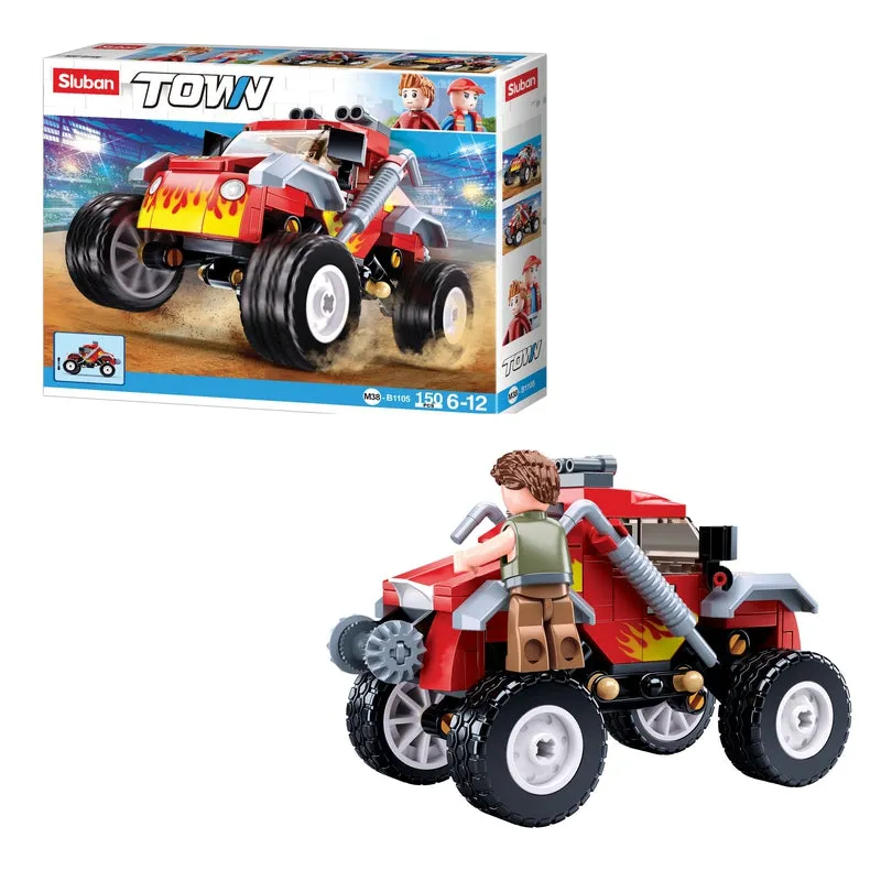 Off-Road Vehicle-Red Building Block Kit (150 Pcs)