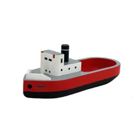 Ogas red and black wooden tugboat