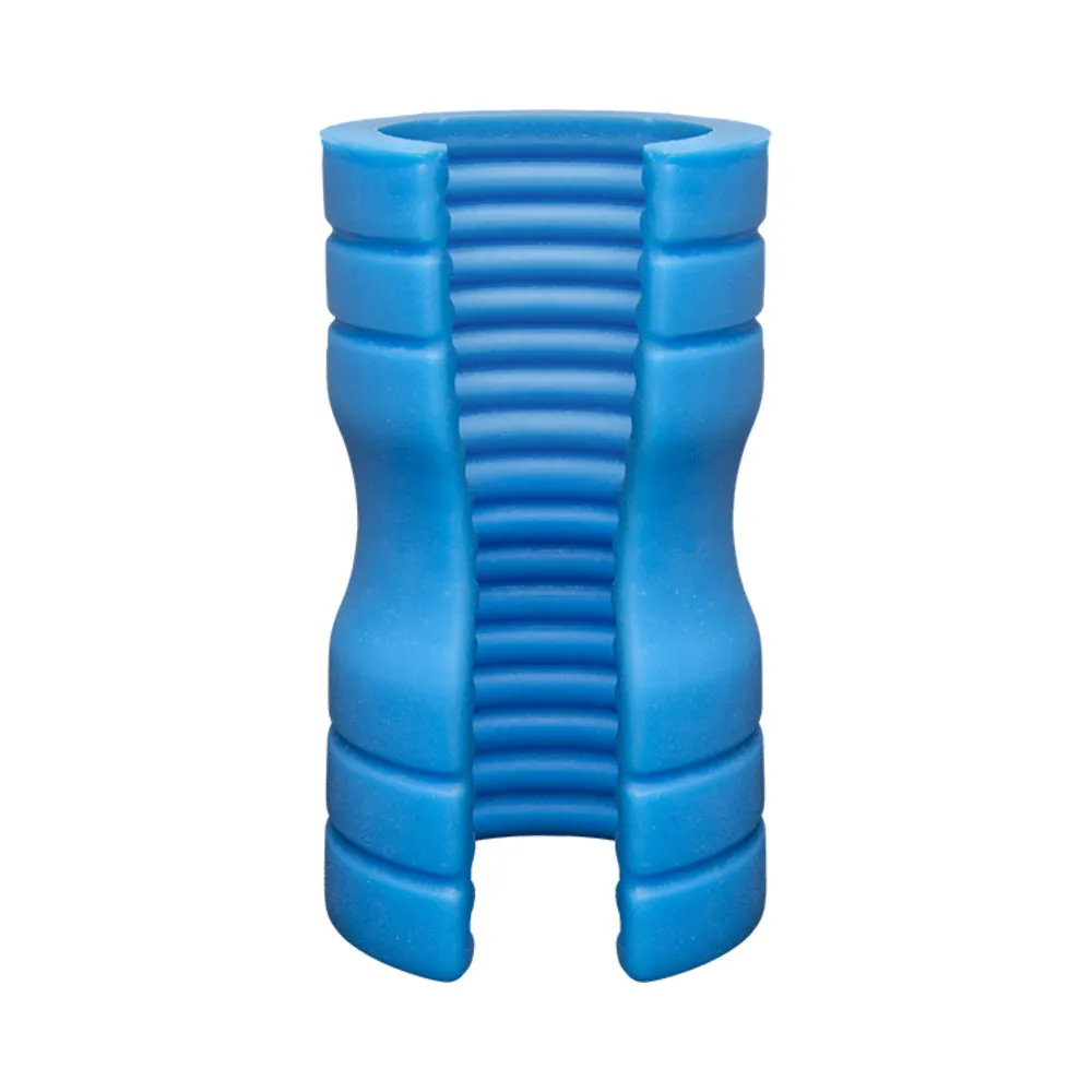 Optimale Truskyn Silicone Stroker Ribbed Blue